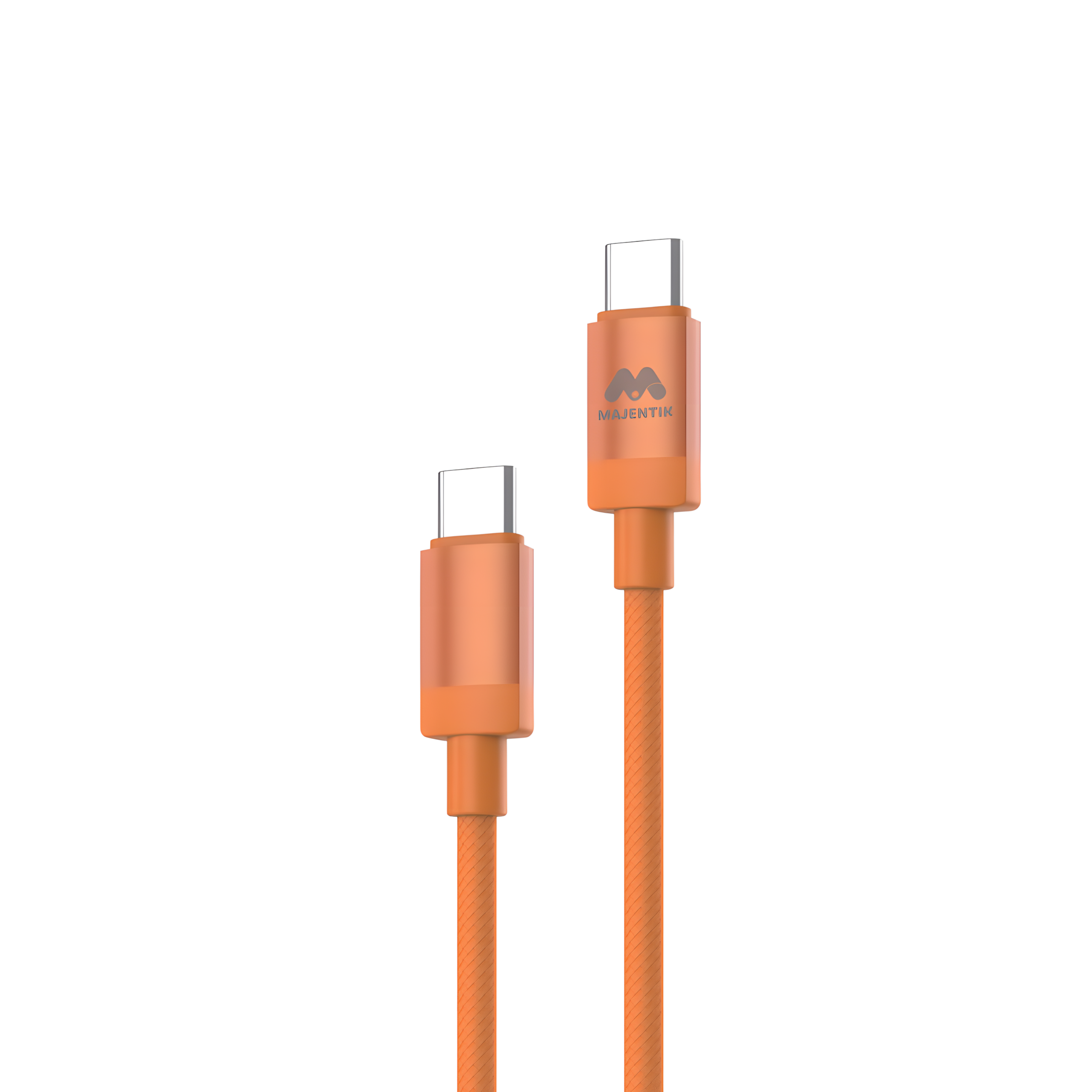 Cable Majentik CL-026C USB-C to USB-C, 60W Fast Charging & 480Mbps Data Transfer, 1M - Orange
