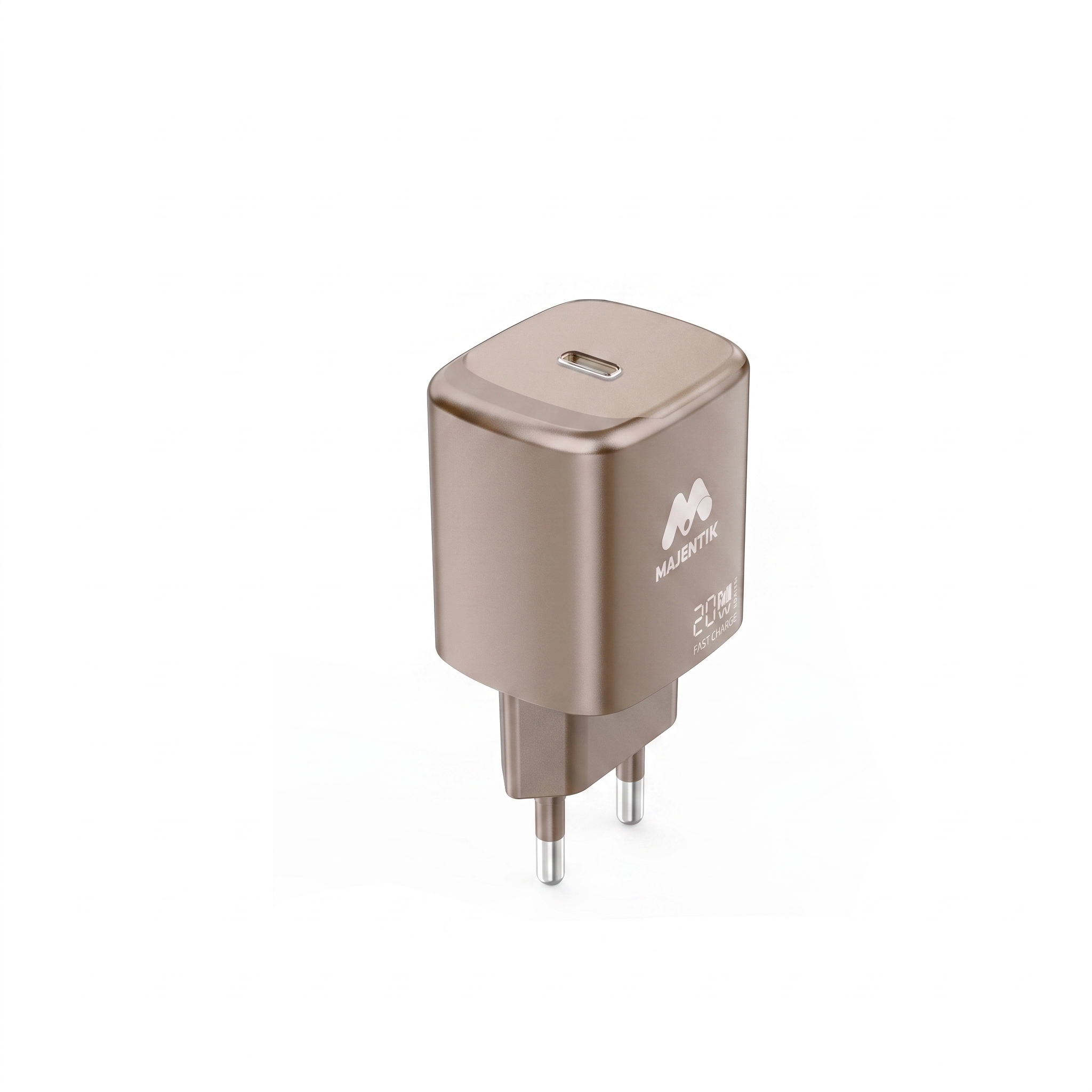 Majentik MC-010 20W GaN USB-C Fast Charger | Compact Travel-Friendly, PD & PPS Fast Charging, for iPhone 17/16/15, Galaxy S26/S25, Pixel 10/9, iPad, Tablets, Phones