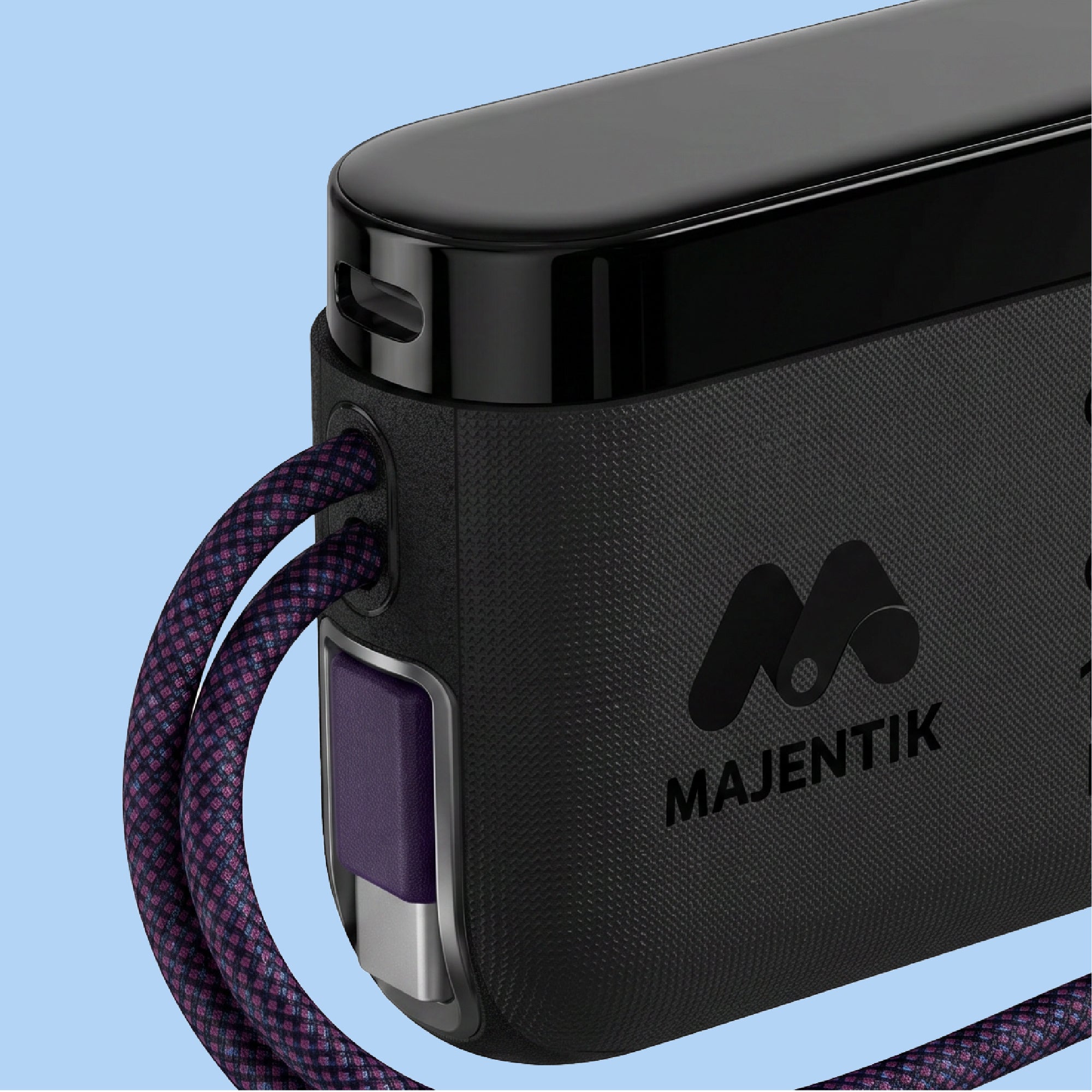 Majentik MJ-13 10000mAh Power Bank, 35W PD Fast Charging, Built-in USB-C Cable, USB-C & USB-A Ports, Smart LED Percentage Display, Compact-Friendly Design - Black