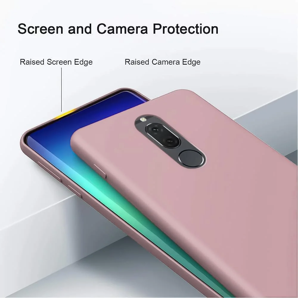 DL3 Mobilak Silicone Protective Case for Huawei Mate 10 Lite, Shock-absorbing protection, Scratch-resistant surface, Soft microfiber lining - Cashmere