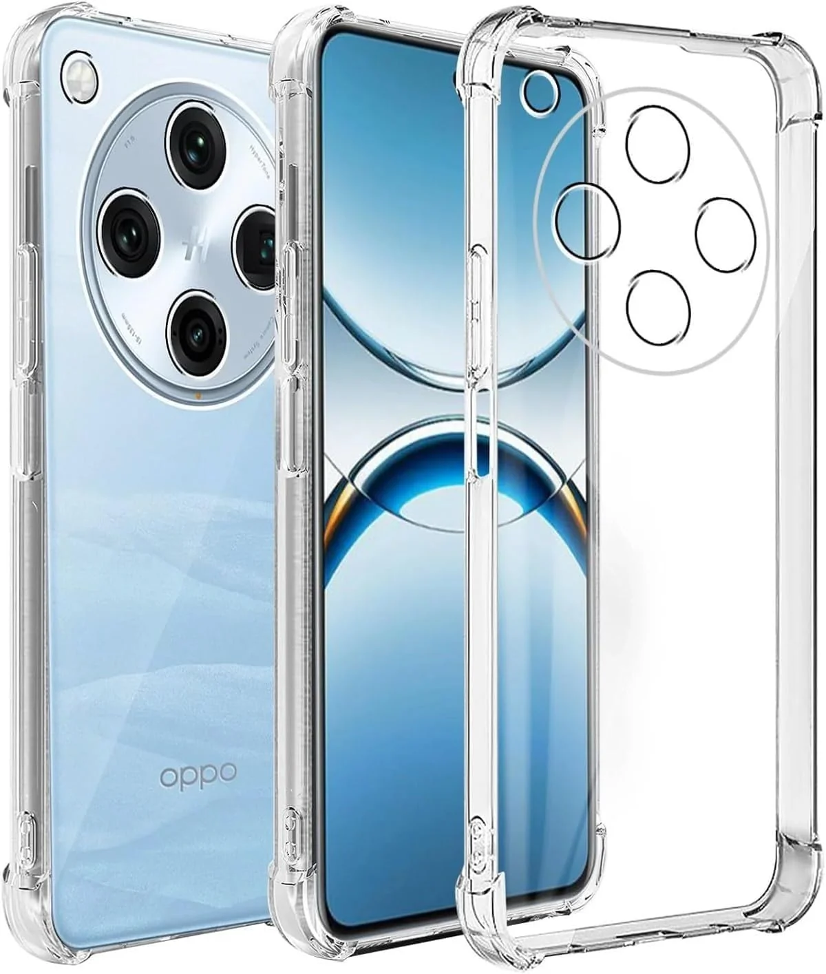 DL3 Mobilak Clear TPU Case for OPPO Find X8 / Find X8 Pro, Camera protection, Shock-absorbing protection, Scratch-resistant surface - Clear