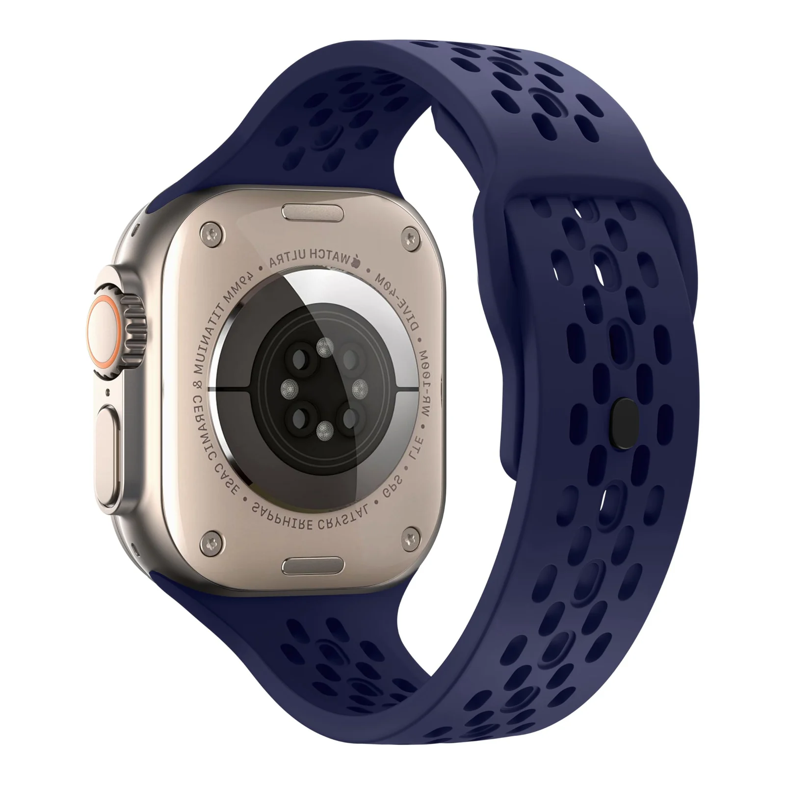 DL3 Mobilak Breathable Sport Band Compatible with Apple Watch 49mm 46mm 45mm 44mm 42mm, Soft Silicone Replacement Strap for iWatch Series 11 10 9 8 7 6 5 4 SE3 SE2 SE Ultra 3 2 1 - Midnight Blue