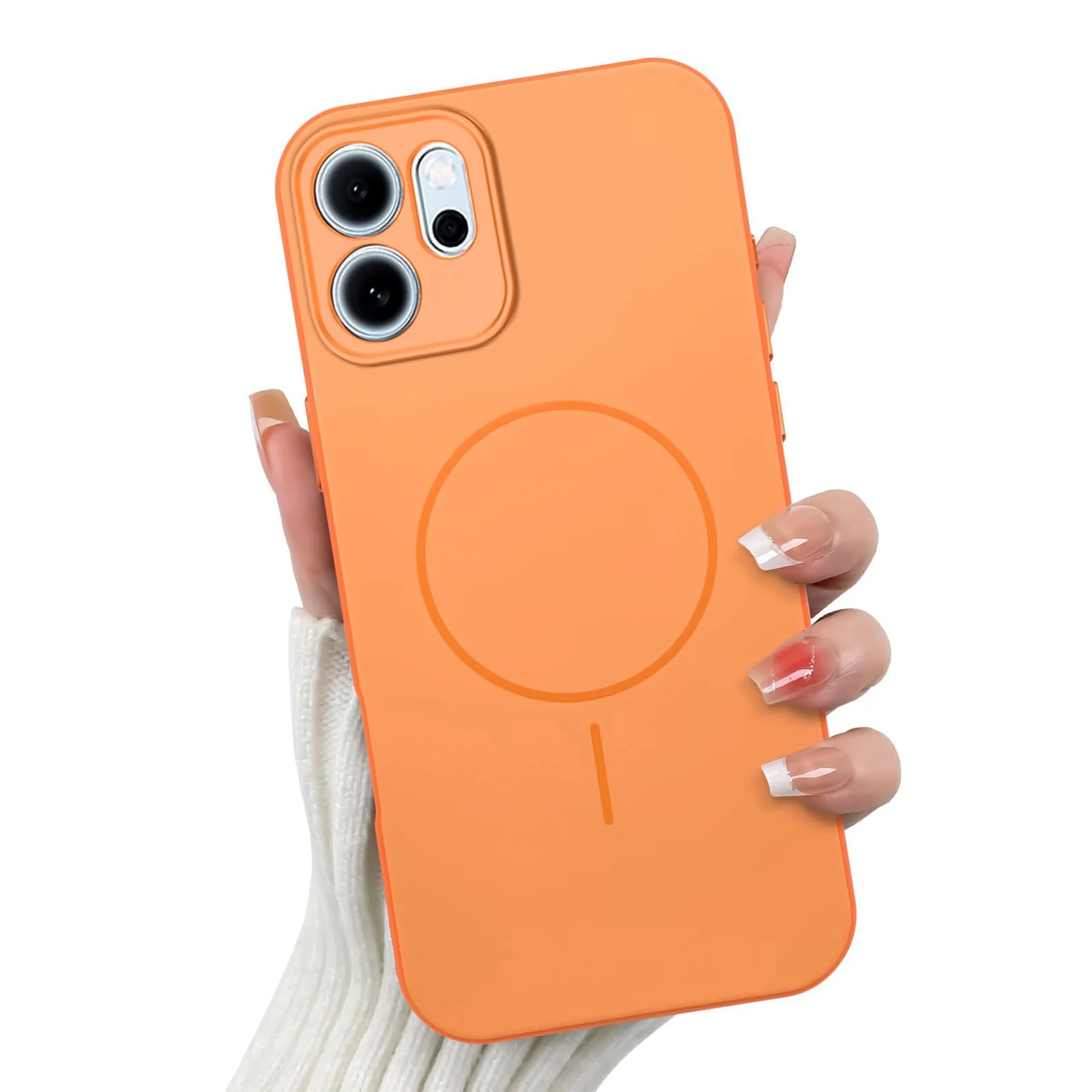 DL3 Mobilak Case For OPPO Reno 14F Slim Design [Not Compatible with MagSafe] Soft Silicone Case Flexible TPU Anti-Scratch Protective Cover with Full Camera Protection