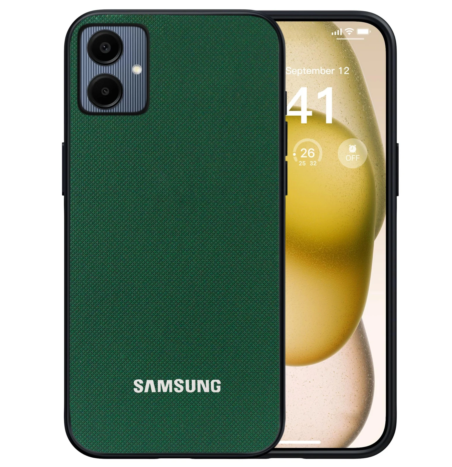 Dl3 Mobilak Compatible with Samsung Galaxy A06 Case Dual Layer Heavy Duty Cell Phone Protective Cover Shockproof Rugged with Non-Slip Textured - Black