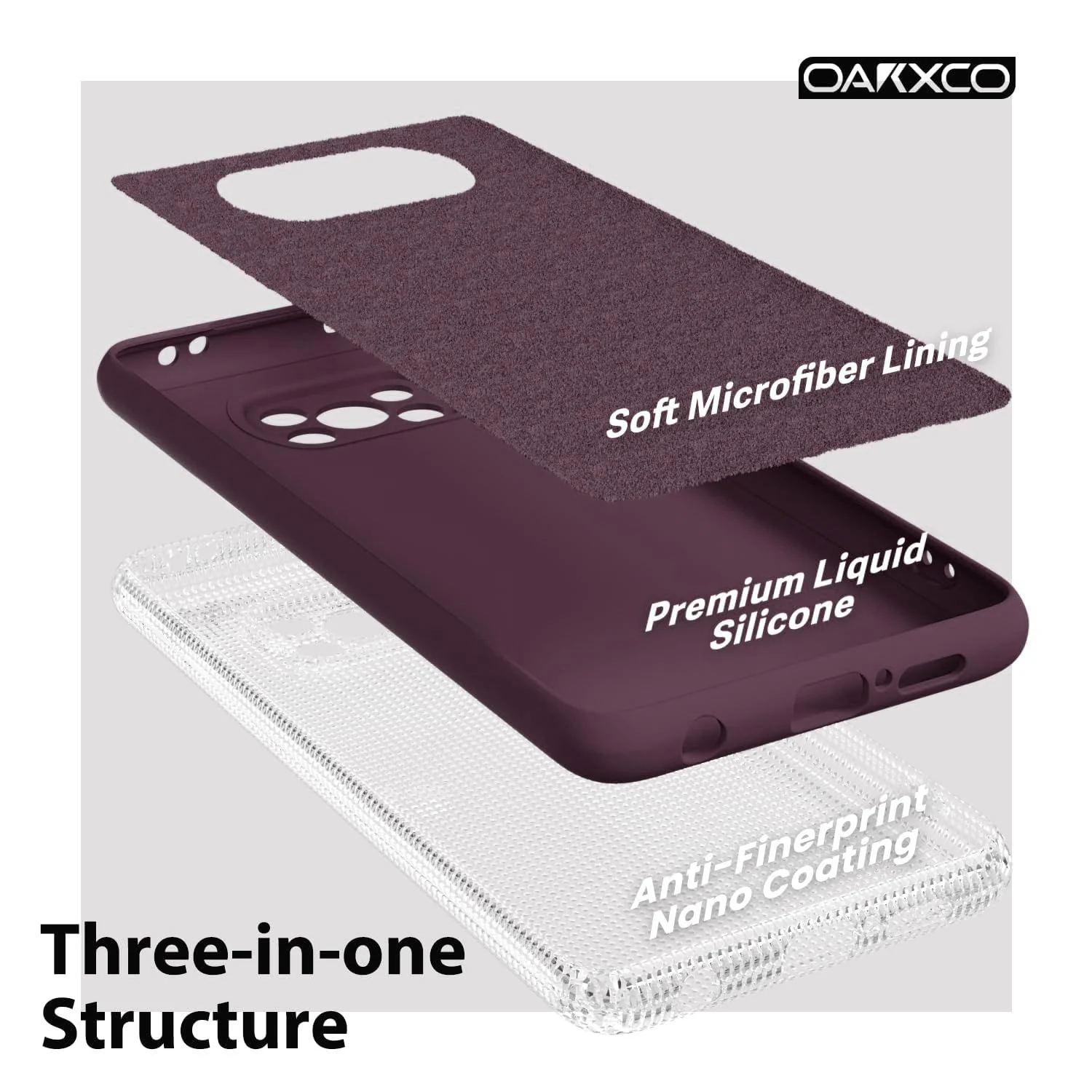 DL3 Mobilak Liquid Silicone Protective Case for Xiaomi Poco X3 Pro / Poco X3 NFC / Poco X3 with Camera Protection and Microfiber Lining - Wine Red