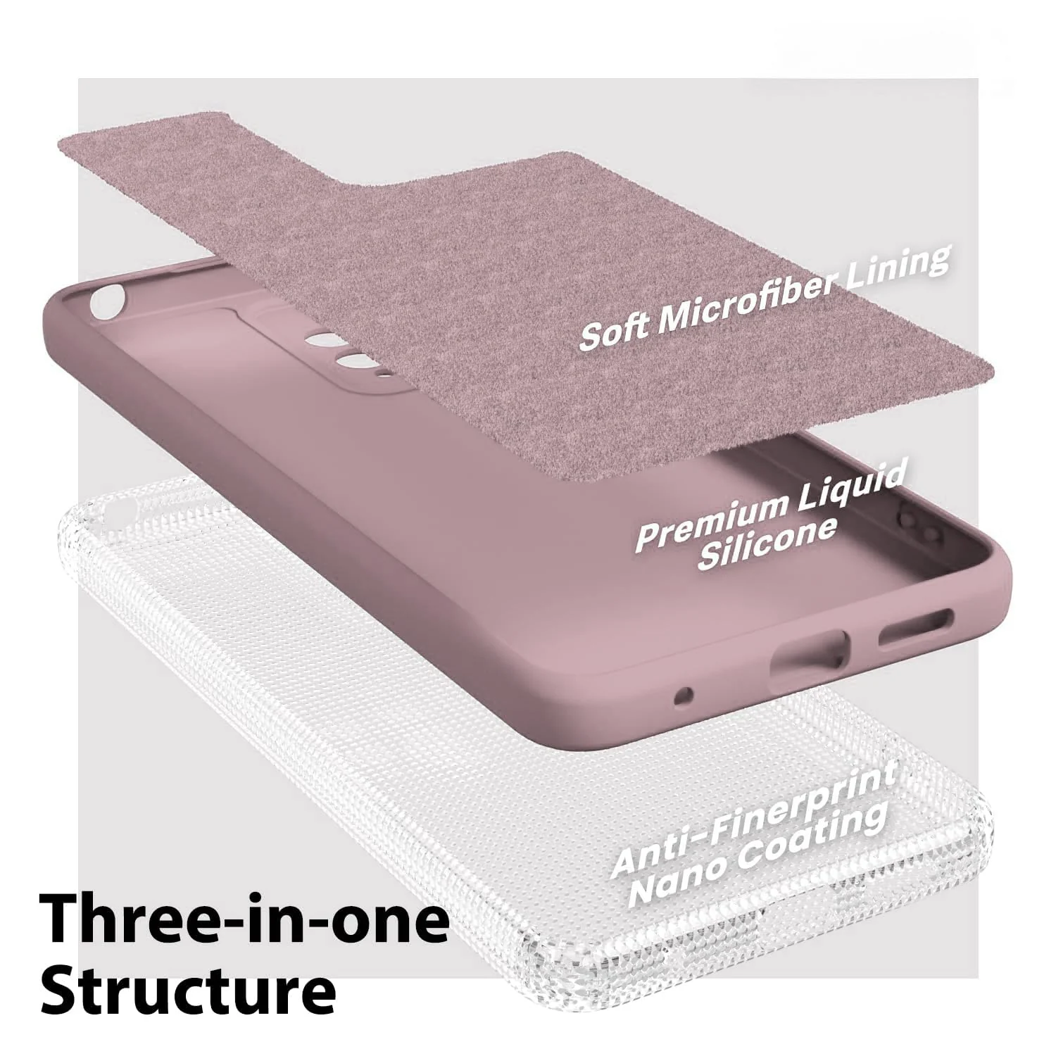 DL3 Mobilak Liquid Silicone Protective Case with Soft Microfiber Lining with Full Camera Protection for OPPO Reno 8 4G / Reno 7 4G / F21 Pro 4G / F21S Pro 4G - Cashmere