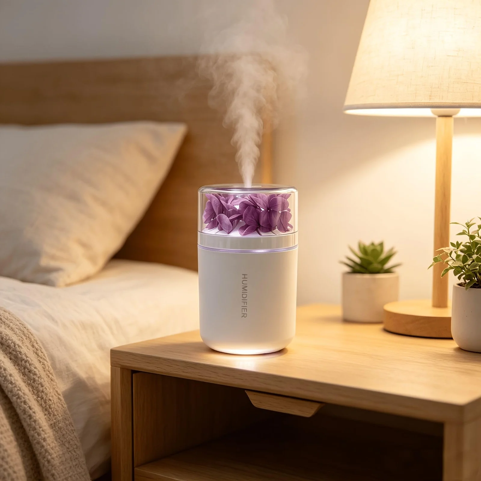 MOBIGON 180 ml USB Humidifier with Night Light, Style-2