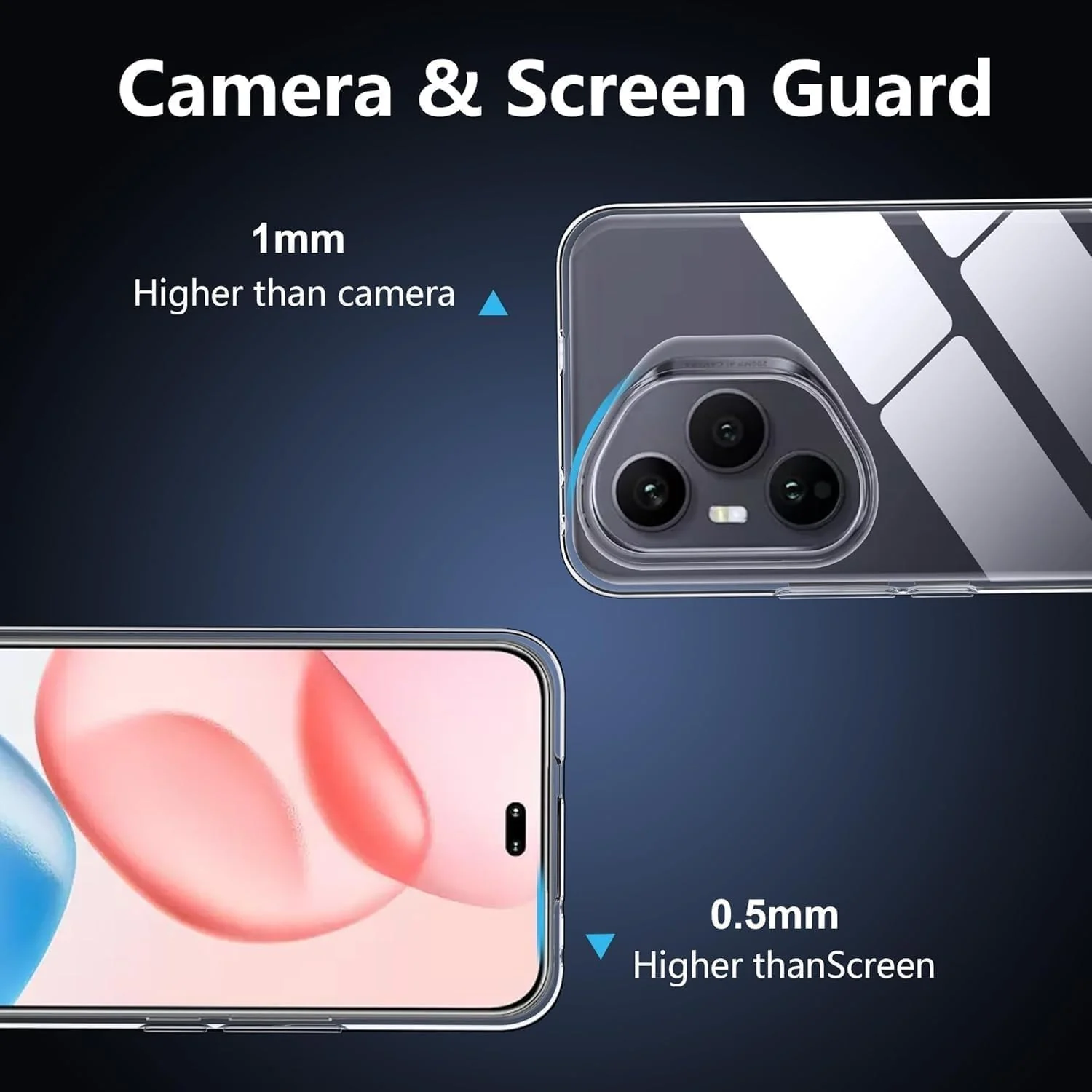 DL3 Mobilak Case Compatible with Honor 400 Pro, Case Crystal Soft TPU Gel Case Flexible Silicone Anti-Scratch Camera Protection TPU Cover - Clear
