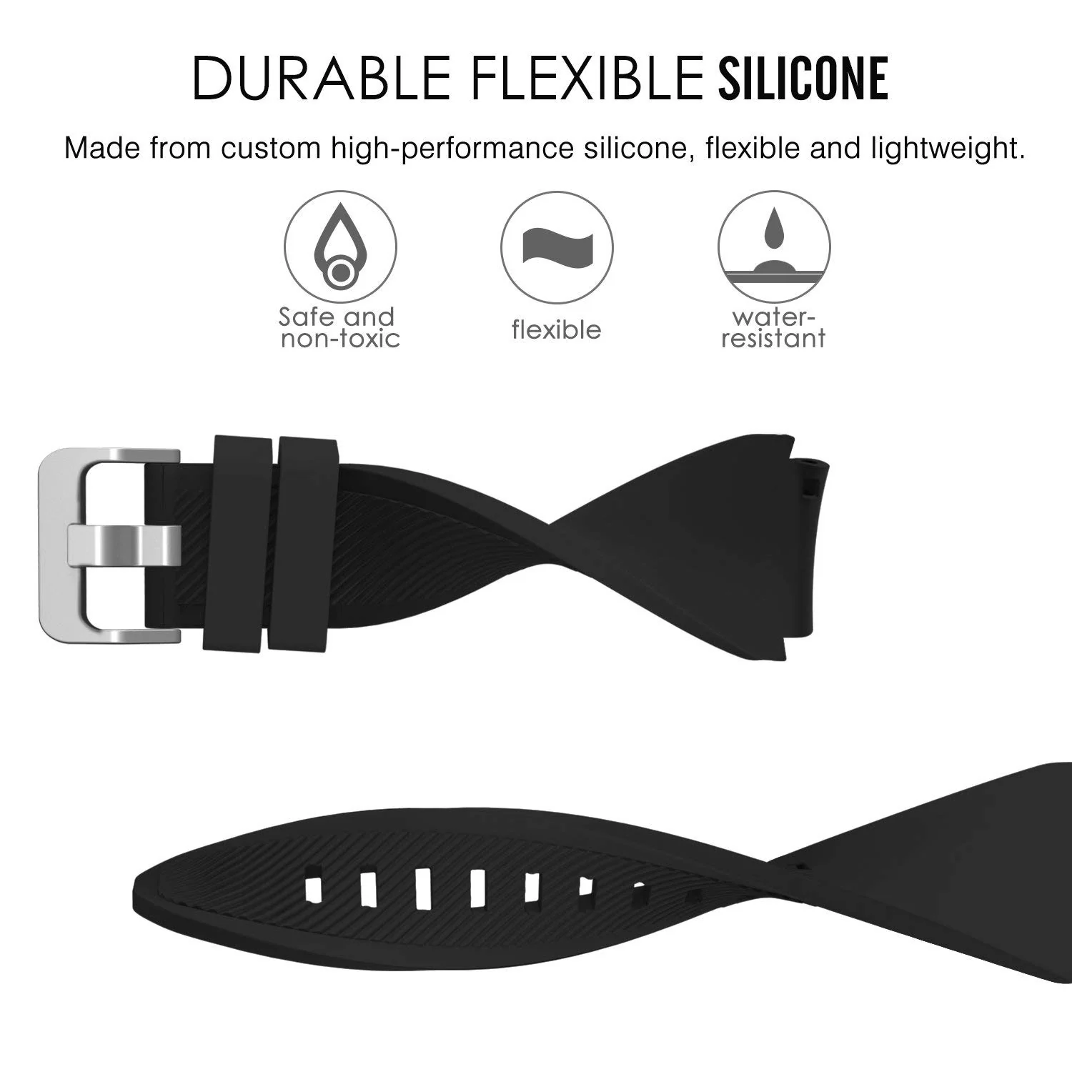 DL3 Mobilak Silicone Sport Band 22MM Xiaomi Redmi Watch 5 Active/5 Lite/Samsung Galaxy Watch 46mm/Watch 3 45mm/Gear S3/Huawei watch (GT6 GT5 GT4 GT3 GT2 GT 46MM)/GT2E/GT5 Pro/GT 6 Pro/Amazfit GTR 3/4 - A-black