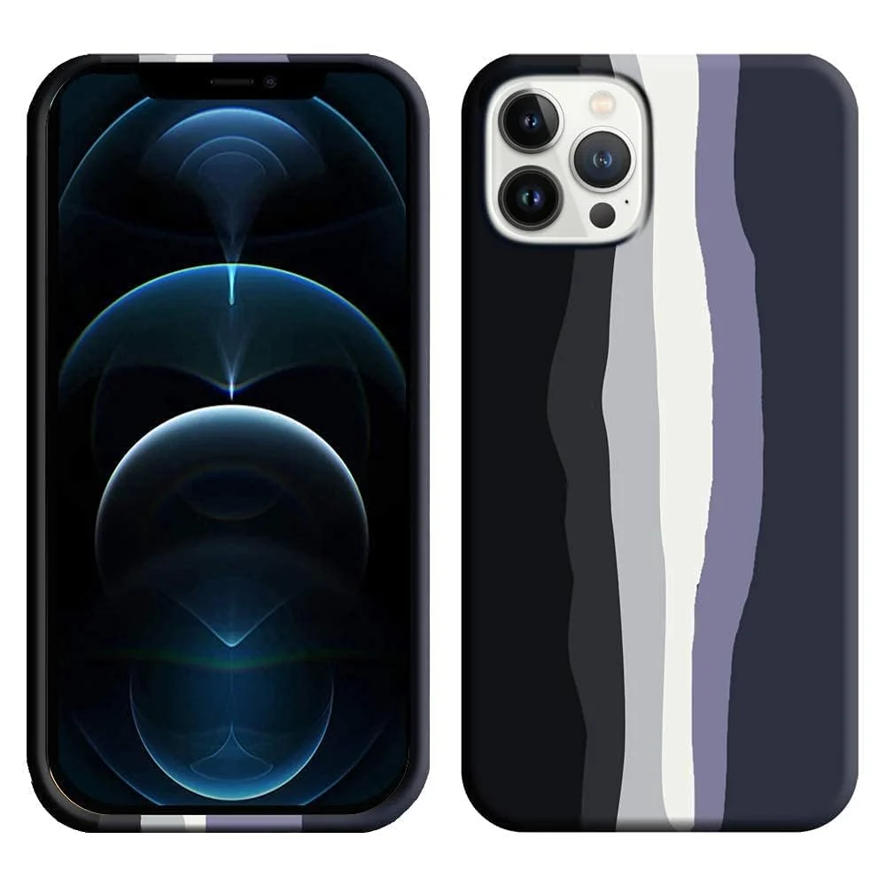 DL3 Mobilak Compatible with iPhone 14 Pro (6.1 Inch) Case, Liquid Silicone Case, Full Body Protective Cover, Shockproof, Slim Phone Case, Anti-Scratch Soft Microfiber Lining - Multicolor 2