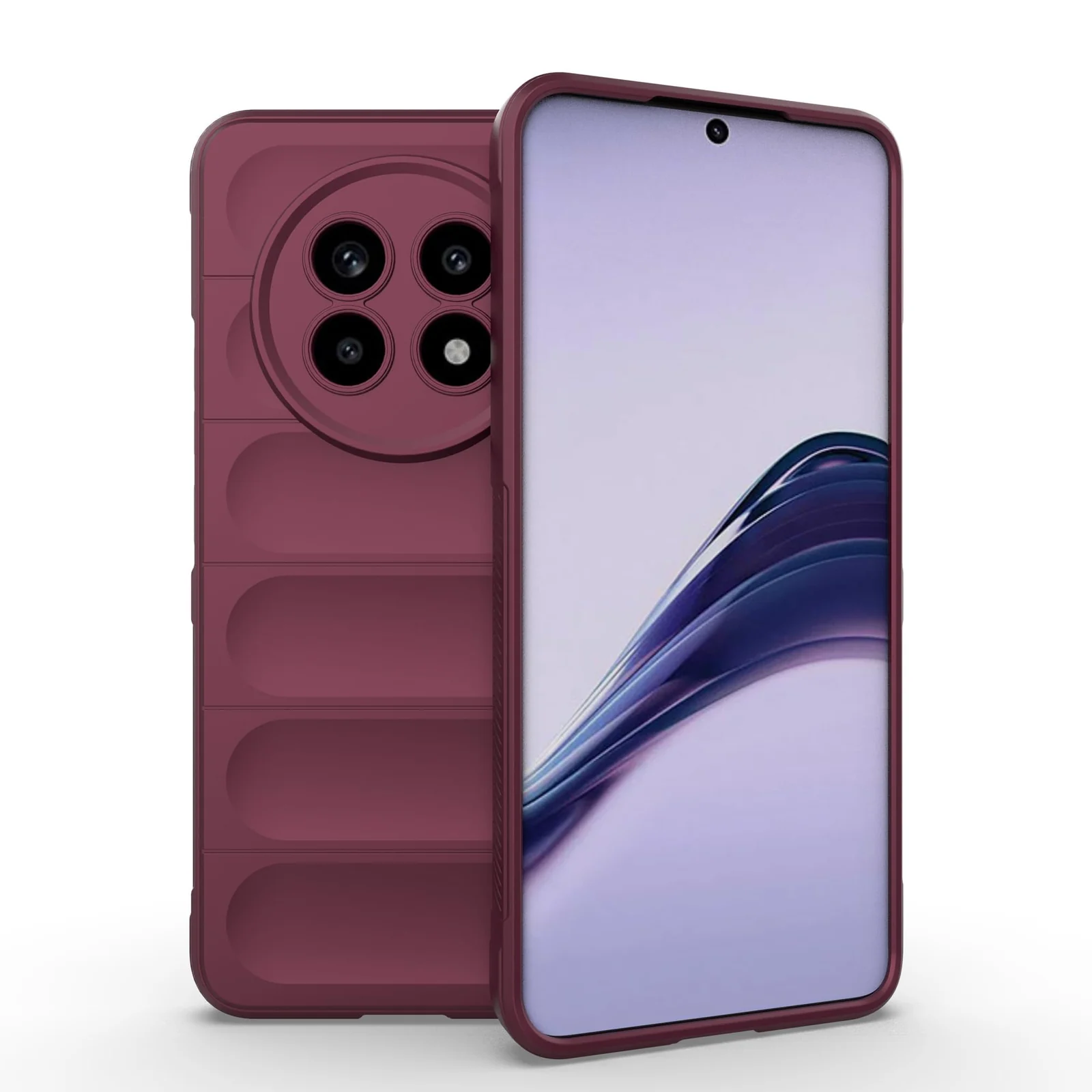 DL3 Mobilak Flexible Silicone and TPU Protective Case with Camera Protection for realme 13 Pro / realme 13 Pro Plus 5G - Wine Red