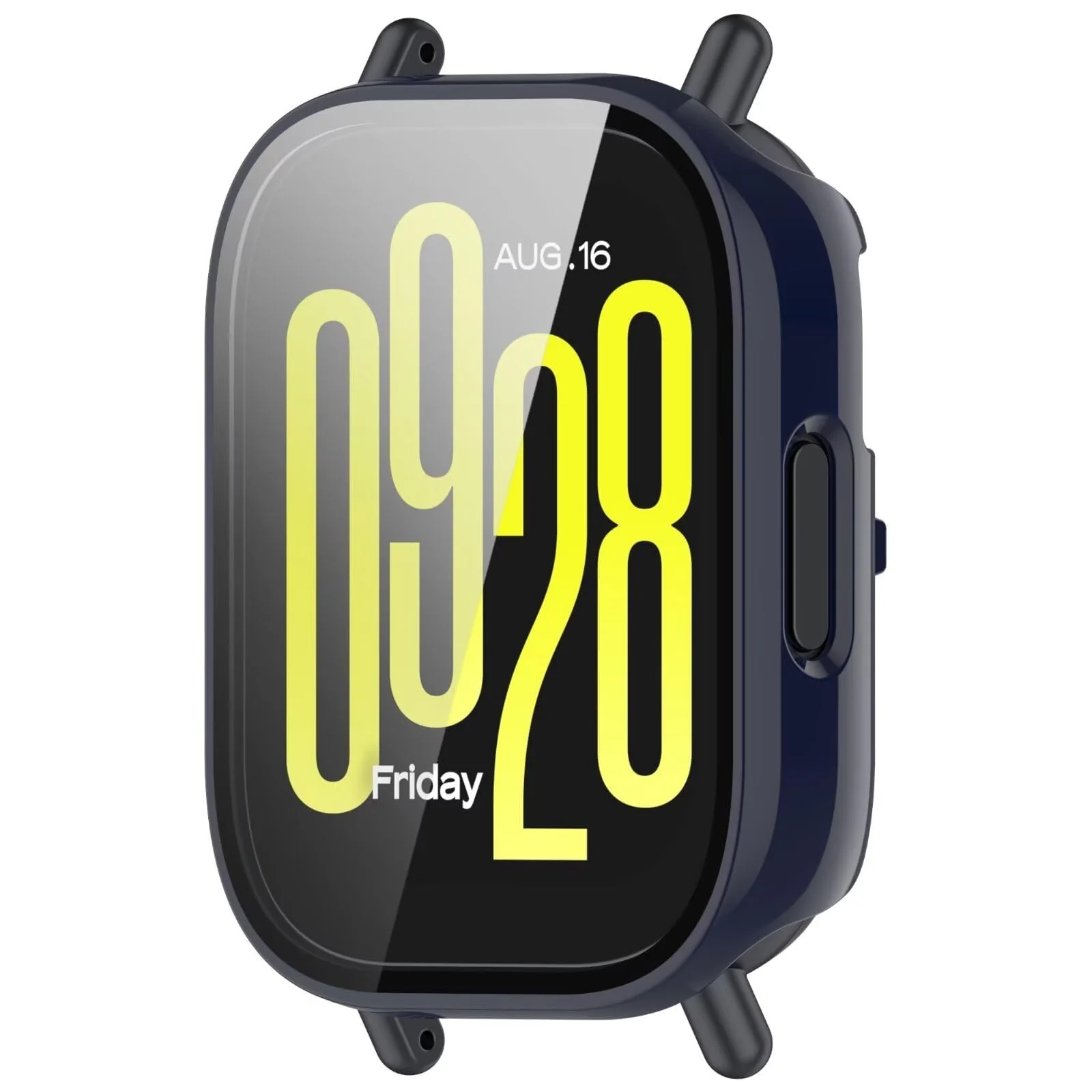 DL3 MOBILAK Full-Coverage Watch Case with Tempered Glass for Xiaomi Redmi Watch 5 Active, Blue