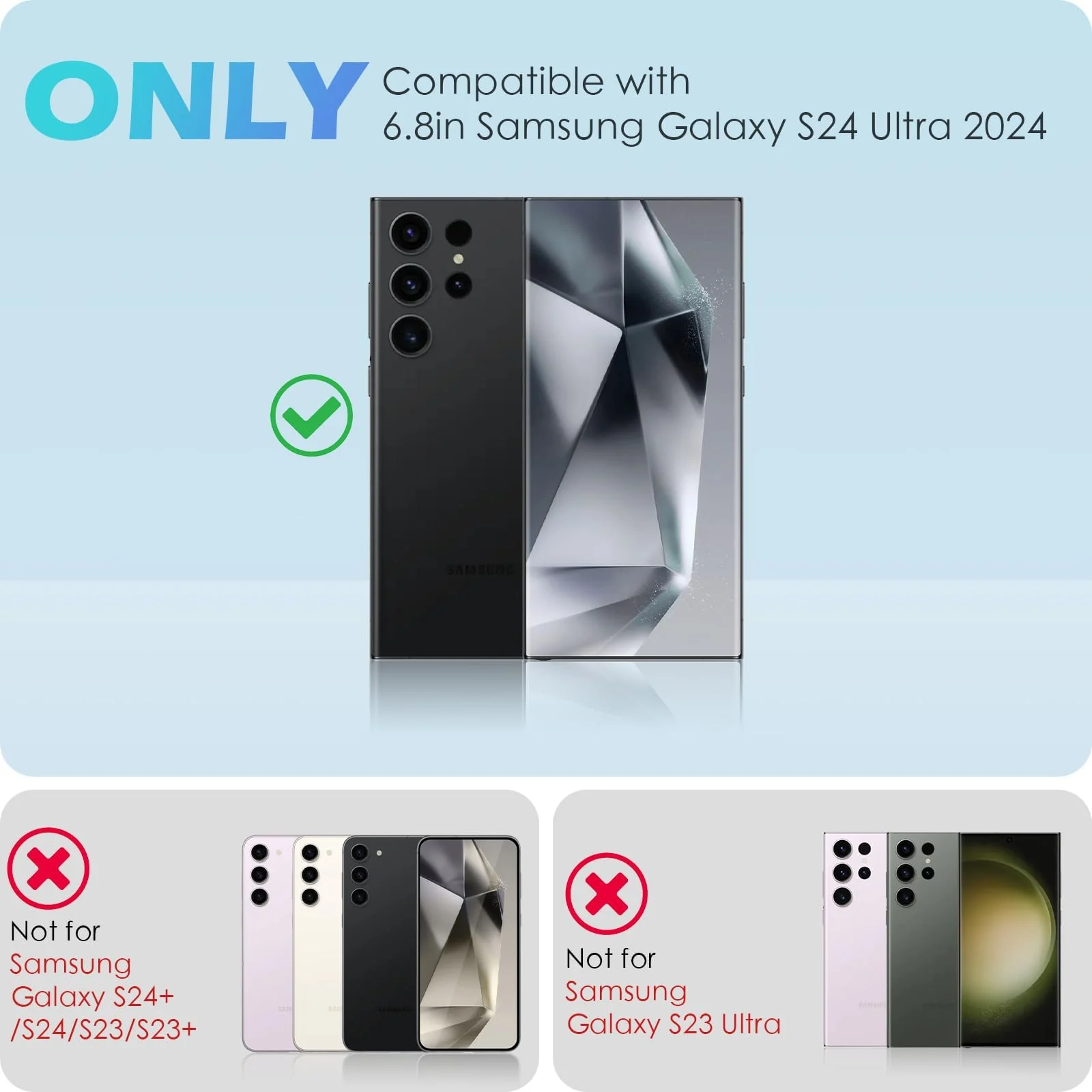 DL3 Mobilak Samsung Galaxy S24 Ultra Camera Lens Protector Tempered Glass Screen Protector HD [Full Coverage][Anti-Scratch] Drop Protection Ultra Clear/Thin Lens Protector Case - Black