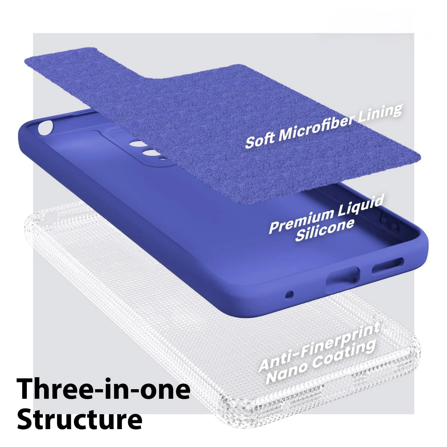 DL3 Mobilak Liquid Silicone Protective Case with Soft Microfiber Lining with Full Camera Protection for OPPO Reno 8 4G / Reno 7 4G / F21 Pro 4G / F21S Pro 4G - Light Blue