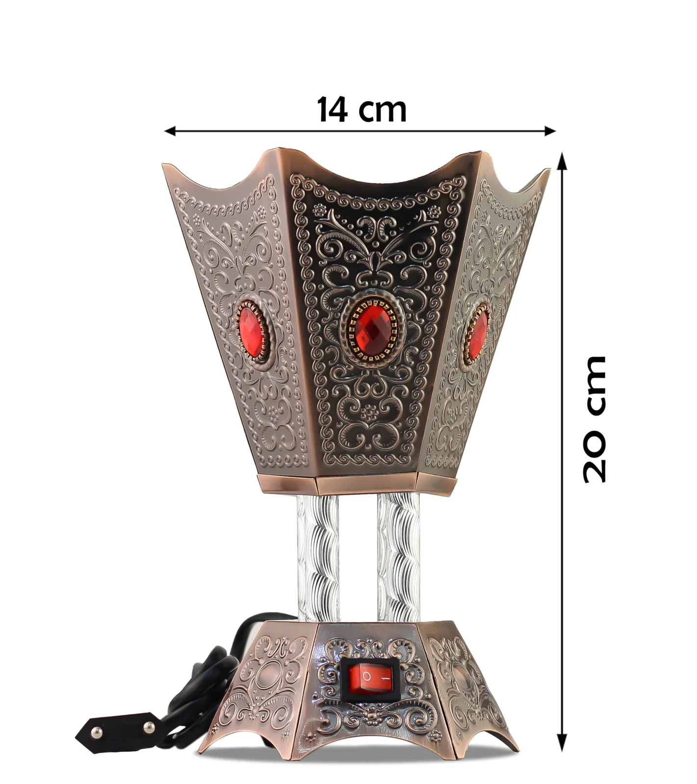 Mobigon Arabian Electric Incense Burners metal Vintage Arabic Burner, Middle Eastern Incense Holder- Electric Incense Burner Bakhoor Suitable For Arabian Oud, Home, Hotel Decor - Style 16