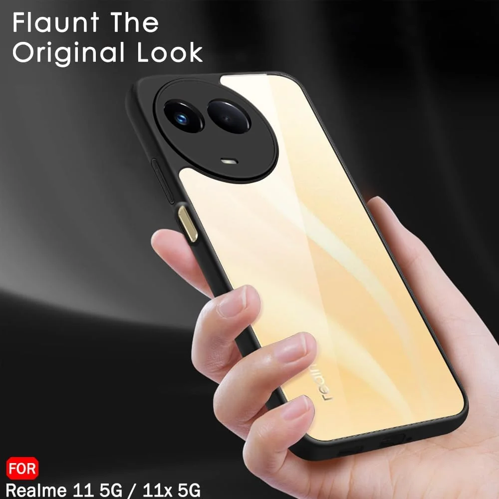 DL3 Mobilak Silicone Protective Case for realme 11 5G / 11X 5G / Narzo 60X 5G / realme C67 5G, Camera protection, Shock-absorbing protection, Scratch-resistant surface - Black