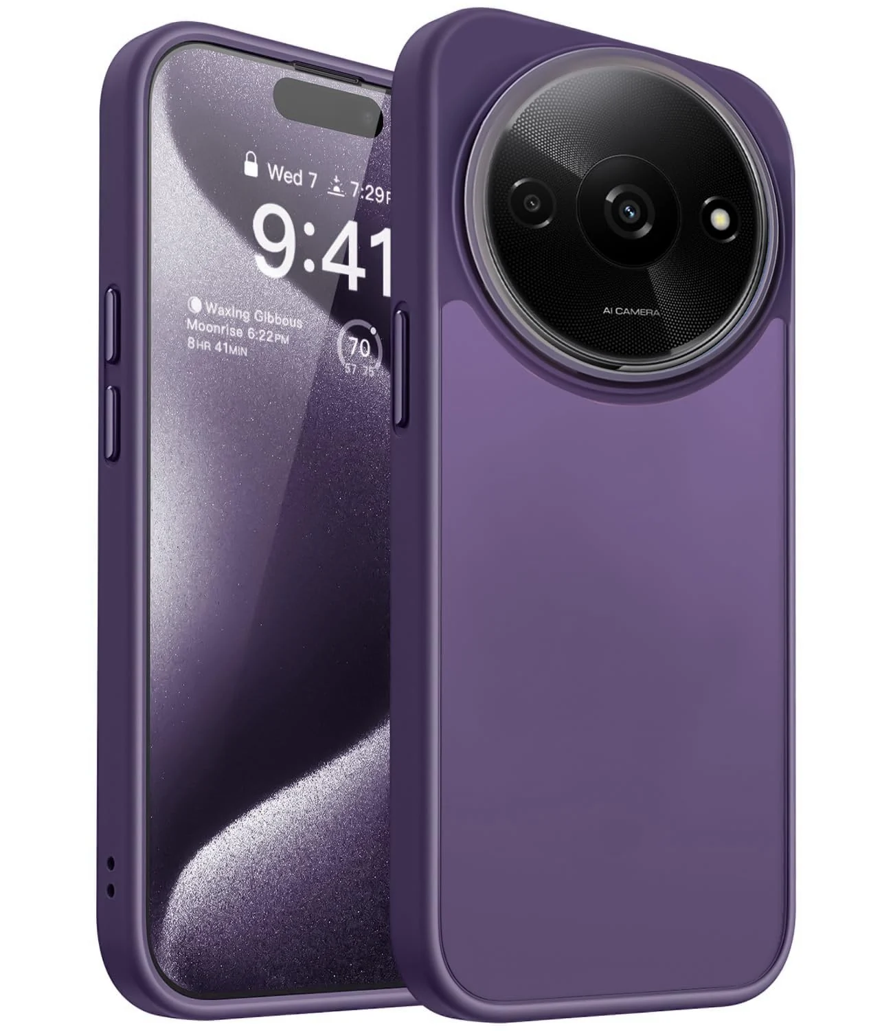 Dl3 Mobilak Matte Case for Xiaomi Redmi A3, Shockproof Drop Protection, Frosted Translucent Matte Back Phone Cover, Anti-Fingerprint (Gray)