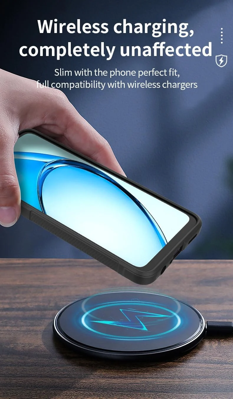 DL3 Mobilak Flexible Silicone and TPU Protective Case with Camera Protection for OPPO A60 4G - Gray