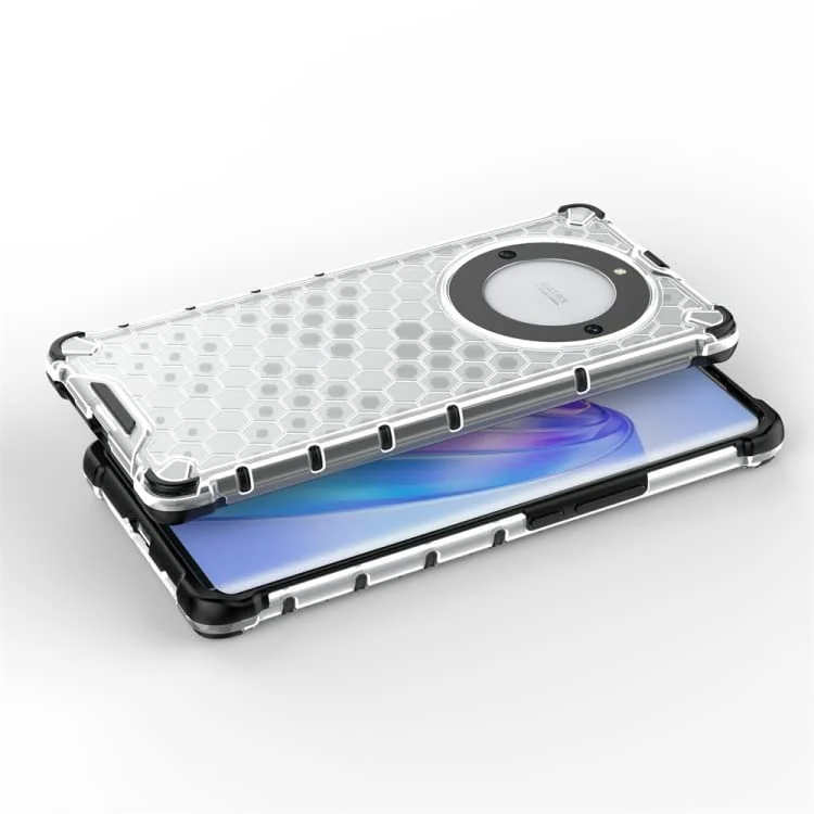 DL3 Mobilak Honeycomb Protective Case for Honor X9a, Shock-absorbing protection, Transparent design, Slim, lightweight profile - Clear
