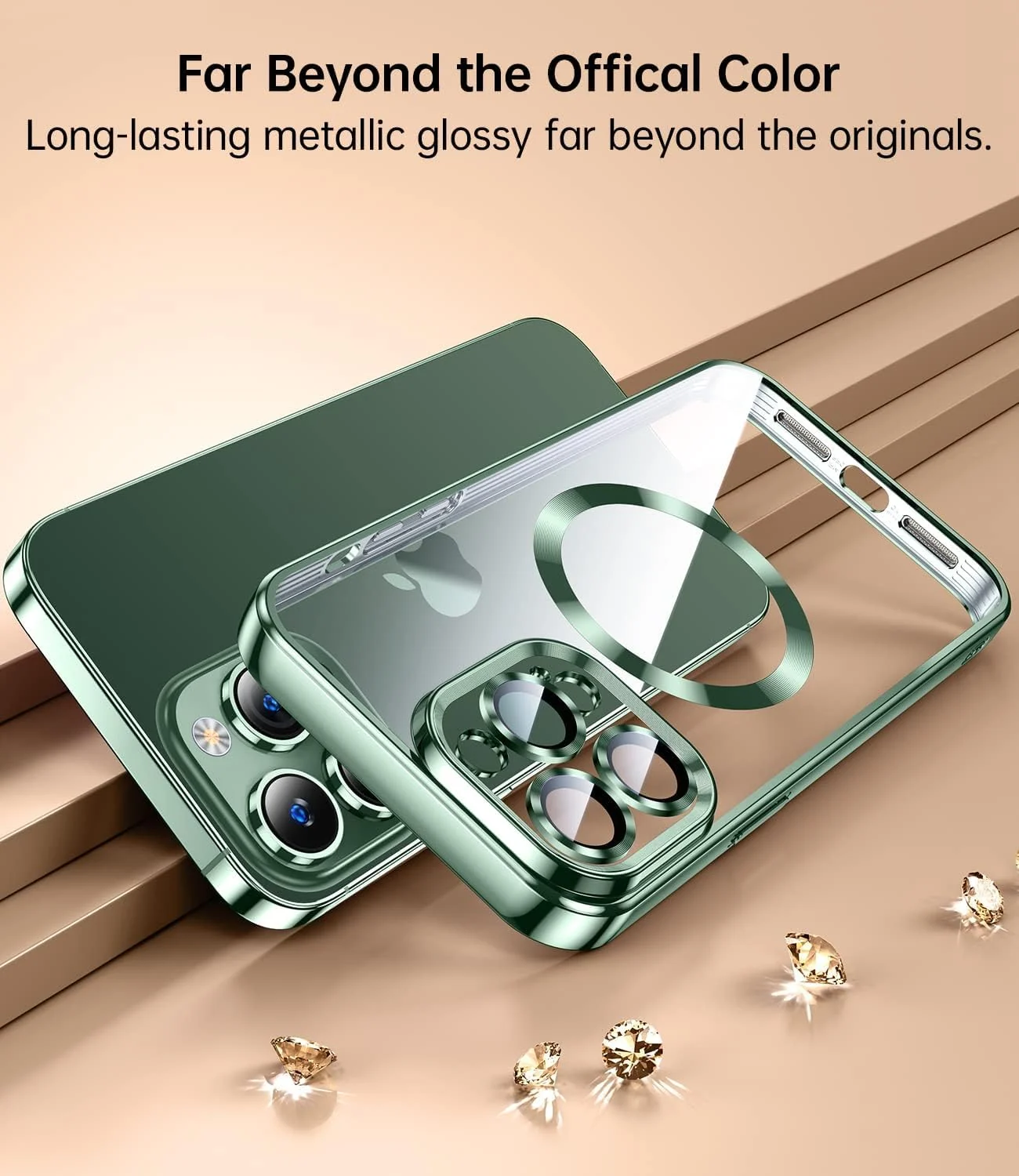 DL3 MOBILAK MagSafe Phone Case with Camera Lens Protector for Apple iPhone 11 Pro, Green