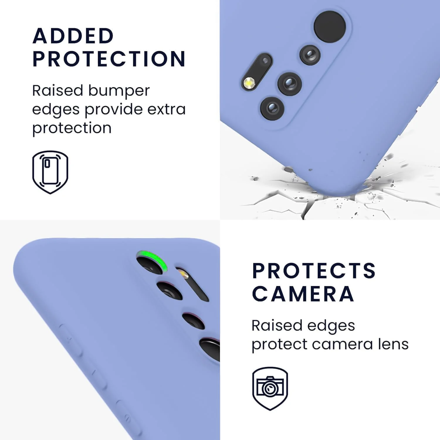 DL3 Mobilak Liquid Silicone Case for Xiaomi Redmi Note 8 Pro, Not compatible with MagSafe, Supports wireless charging, Camera protection - Baby Blue