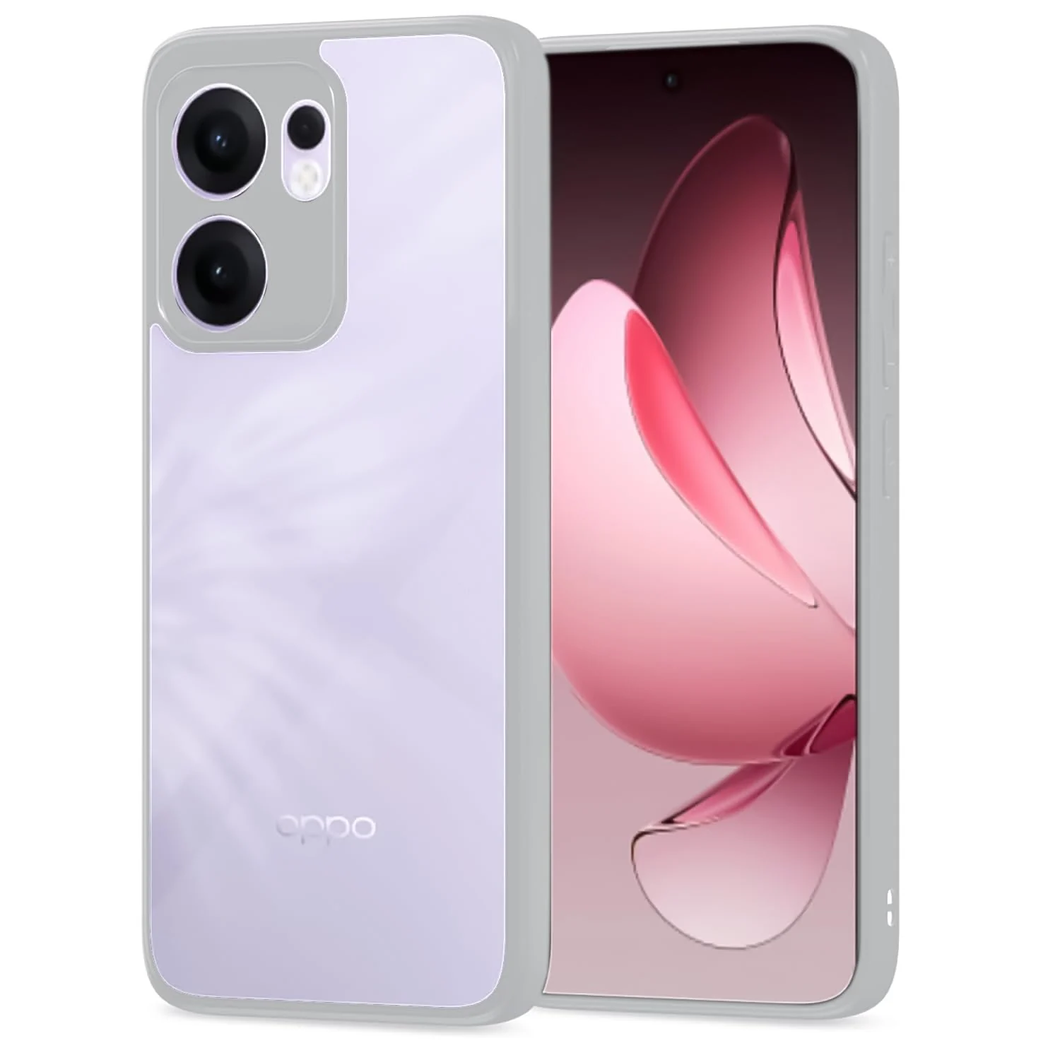 DL3 Mobilak Rugged Protective Case for OPPO Reno13 F / Reno 13F, Camera protection, Shock-absorbing protection, Scratch-resistant surface - Gray