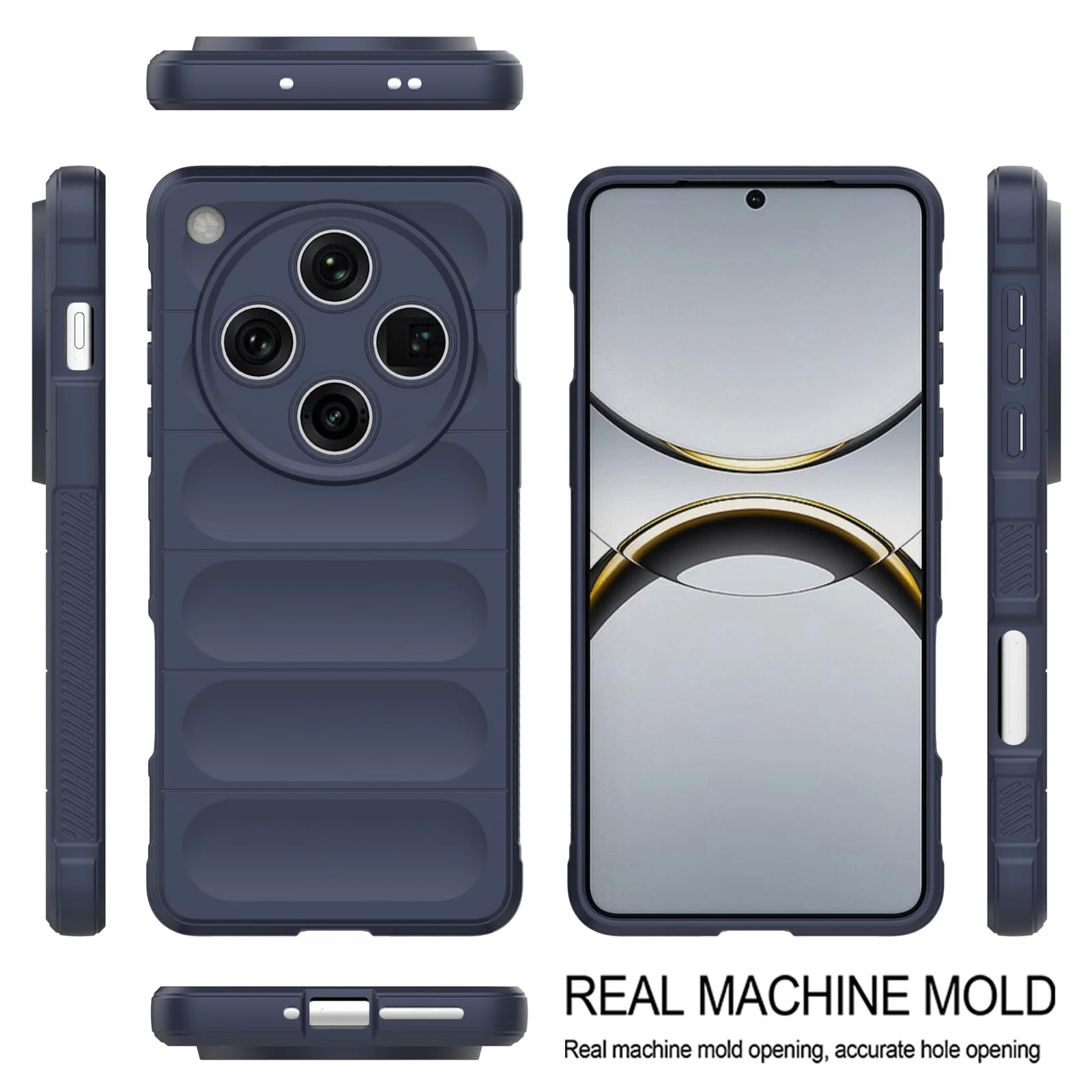 DL3 Mobilak Flexible Silicone and TPU Protective Case with Camera Protection for OPPO Find X8 Pro - Blue