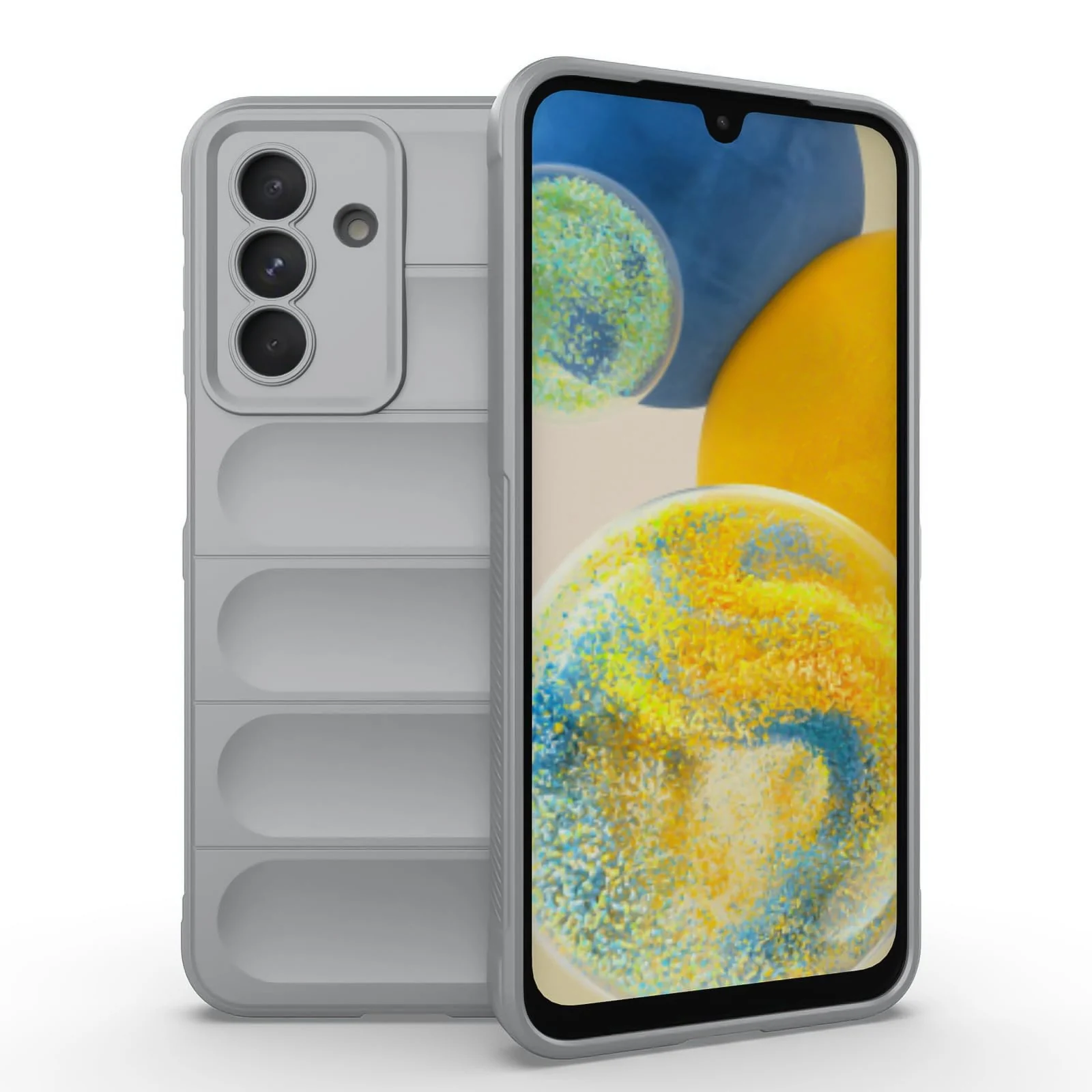 DL3 Mobilak Soft Silicone Protective Case for Samsung Galaxy A17 with Camera Protection and Shockproof Design - Gray