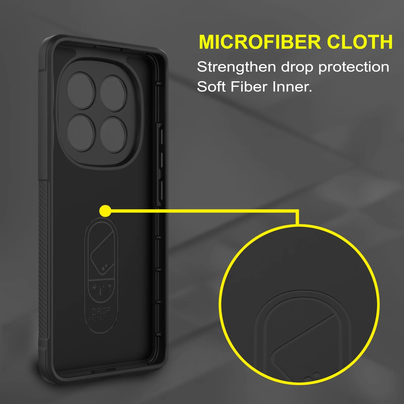 DL3 Mobilak Flexible Silicone and TPU Protective Case with Camera Protection for Xiaomi Redmi Note 14 Pro 4G - Black