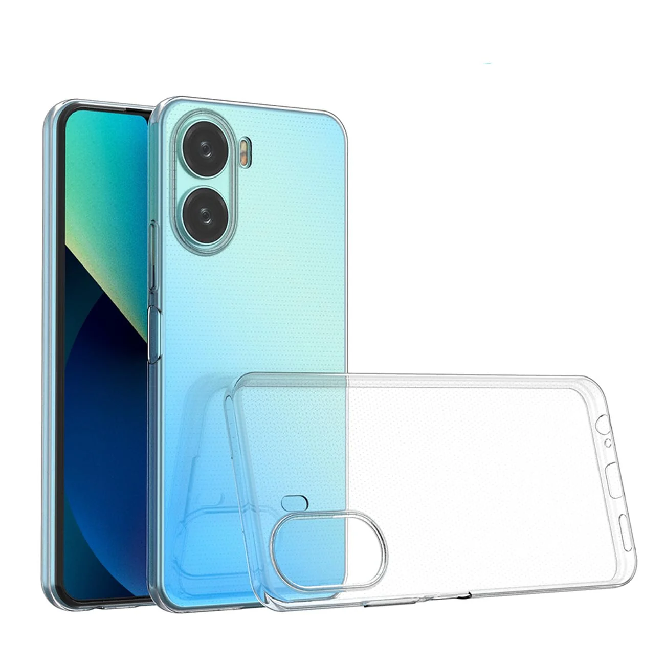 DL3 Mobilak Case Compatible with vivo Y16 / vivo Y02s Case Crystal Soft TPU Gel Case Flexible Silicone Anti-Scratch Camera Protection TPU Cover - Clear