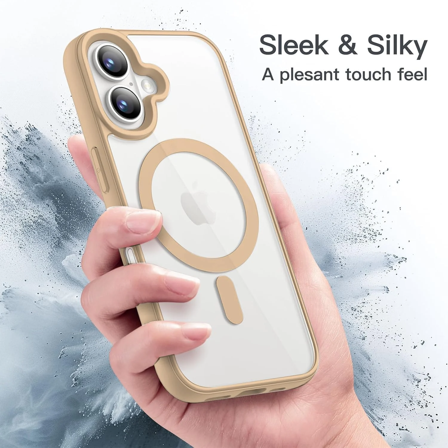 DL3 Mobilak Clear MagSafe-Compatible Magnetic Case for iPhone 16 with Military-Grade Protection - Desert