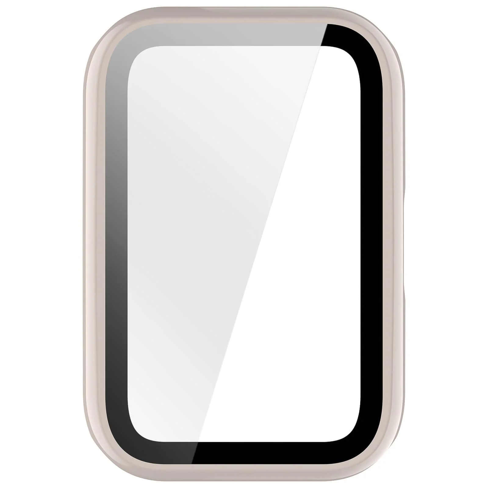 DL3 Mobilak Case with Screen Protector for Huawei Band 11, Bumper Full Coverage Hard PC Overall Protective Cover, Built-in Tempered Glass Film High Sensitivity For Huawei Band 11 - Ivory White