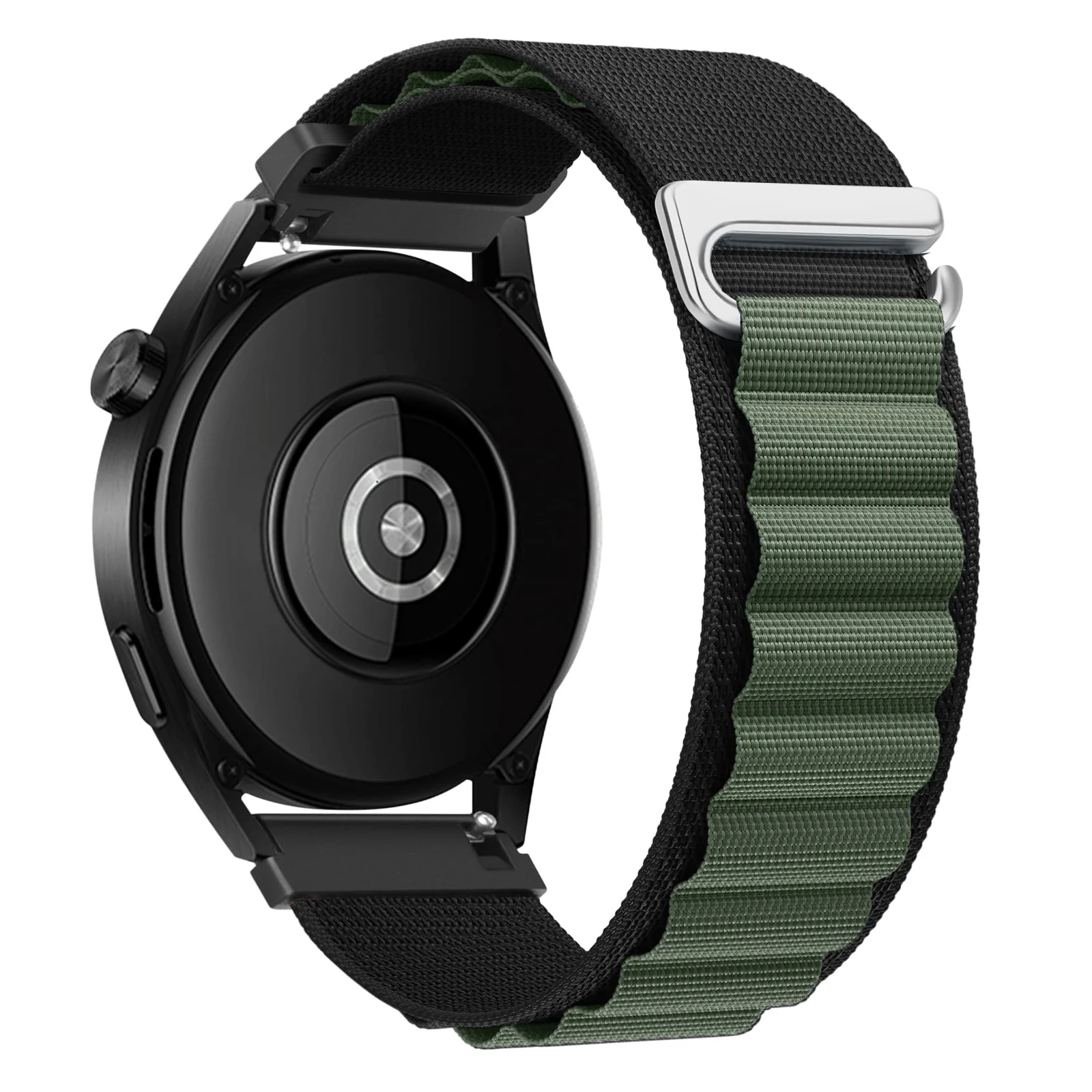 DL3 Mobilak Alpine Loop Band Sport Nylon 22MM For Samsung Galaxy Watch 3 45mm/Watch 46mm/Gear S3/Huawei watch GT4 46MM/GT3 46MM/Watch 3&4/Watch 3&4 Pro/GT2E/GT2 Pro/GT2 46MM/Amazfit GTR 2/2e/3/3 Pro/4 - Black