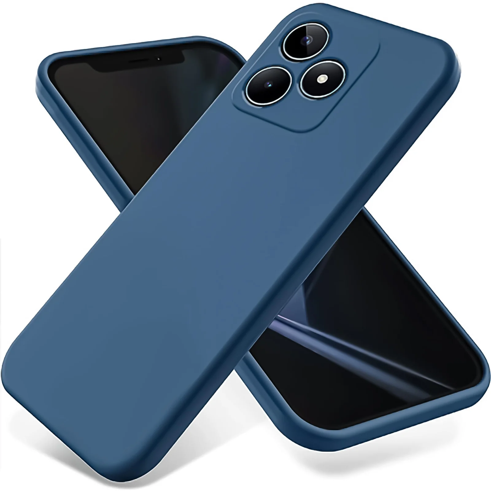 DL3 Mobilak Rugged Protective Case for realme C53 / Narzo N53, Built-in magnetic car-mount support, Shock-absorbing protection, Built-in kickstand - Royal Blue