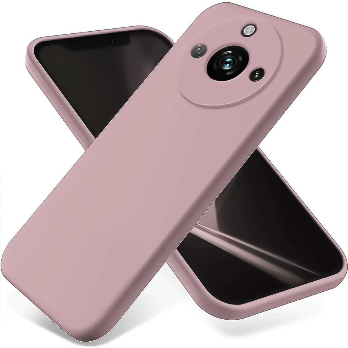 DL3 Mobilak Liquid Silicone Protective Case with Soft Microfiber Lining with Full Camera Protection for realme 11 Pro & realme 11 Pro+ Plus 5G - Cashmere
