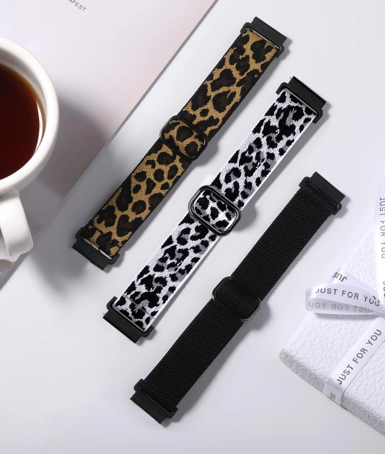 DL3 Mobilak Strap Nylon Loop 20MM Band For Samsung Galaxy Watch 7/6/5/4 40mm 44mm/Watch 5 Pro 45mm/S2 classic/active 2 40mm 44mm/Amazfi GTS 2/2e/3/3 Pro/4/GTS 2 Mini/3 Mini/4 Mini/Bip 3 - Black