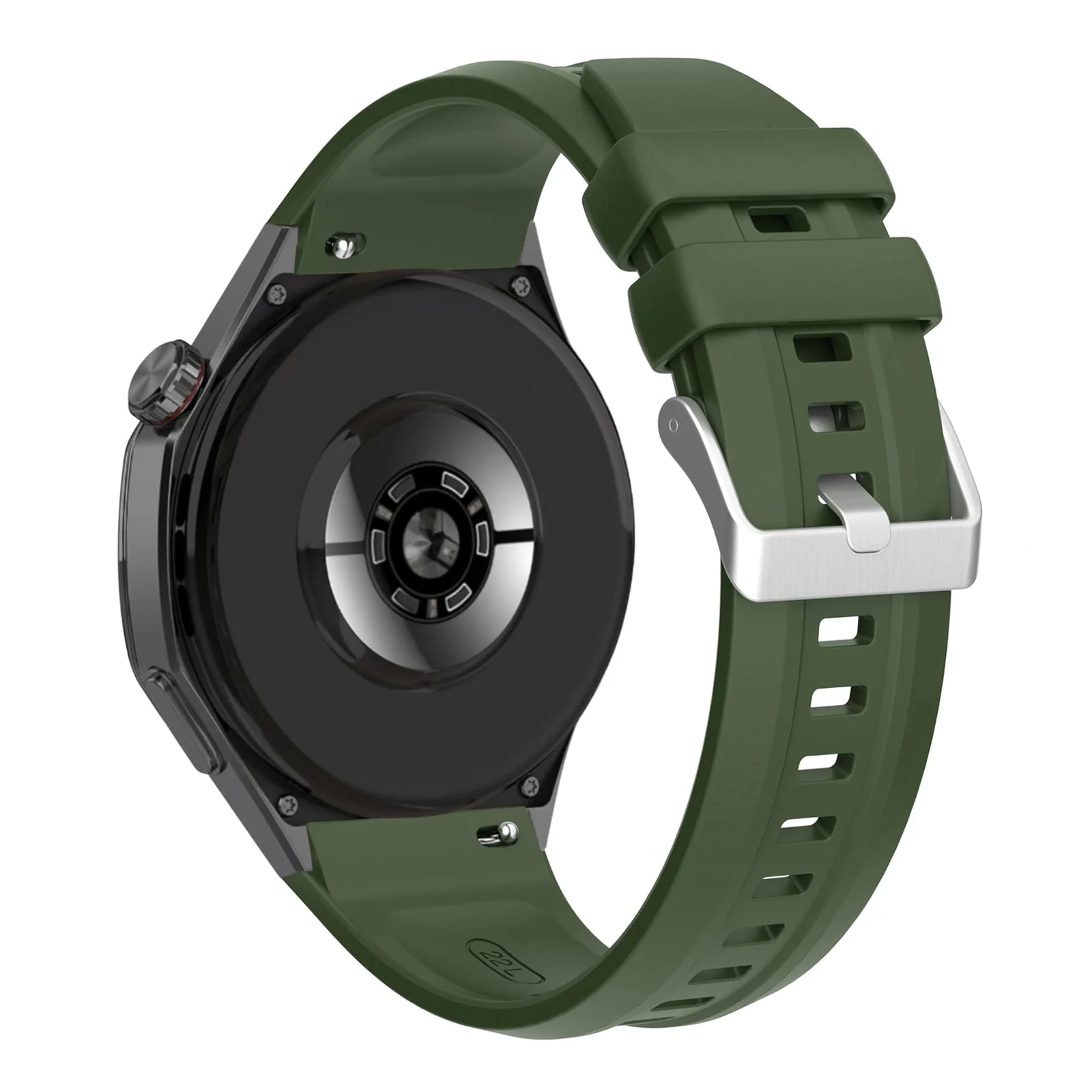 DL3 Mobilak Silicone Straps Compatible with Huawei GT 5 Pro 46 mm / GT5 46 mm / GT4 46mm Sports Wristbands Replacement Waterproof Silicone Strap, 22mm - Green