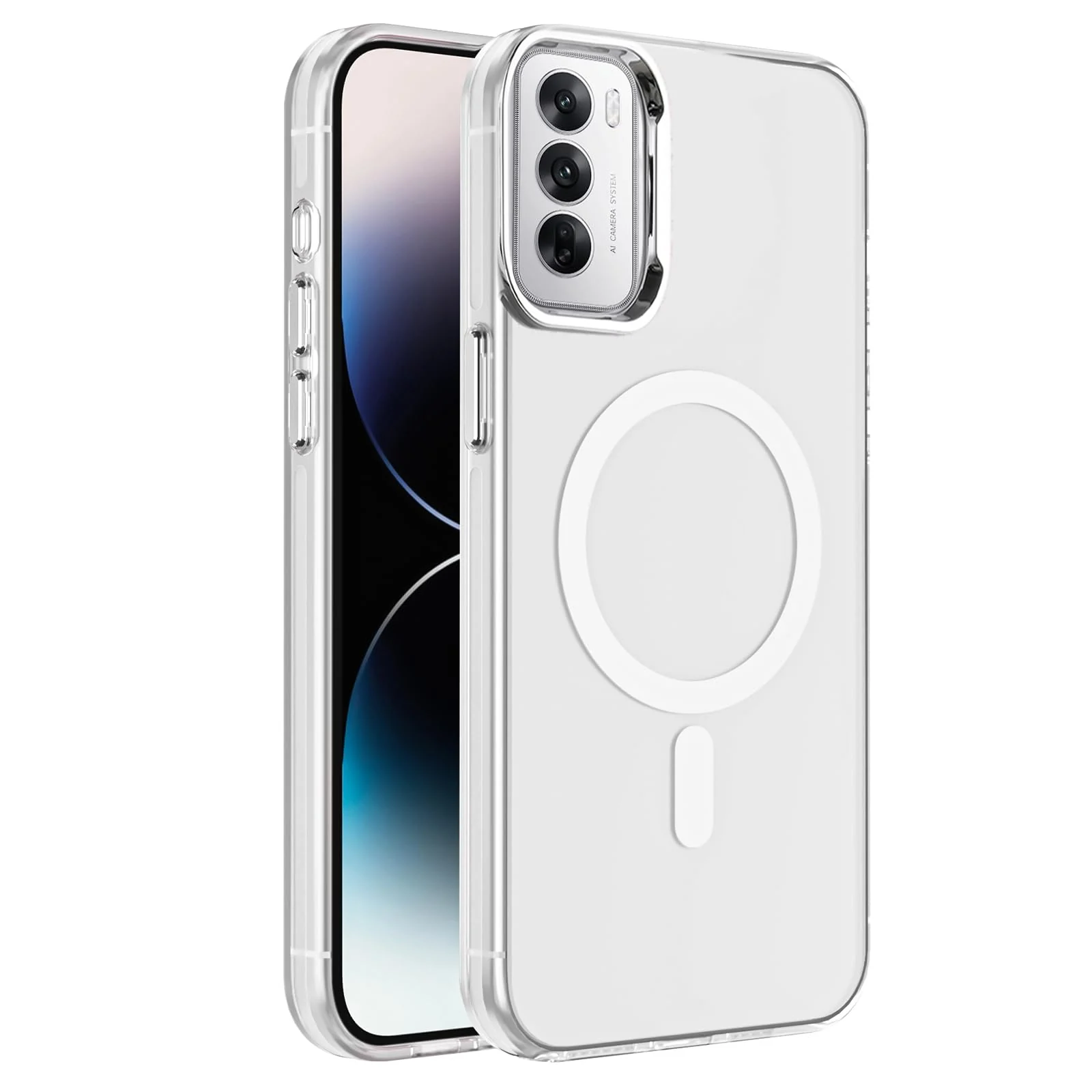 DL3 Mobilak Case For OPPO Reno 12 5G Case Crystal [Not Compatible with MagSafe] Soft TPU Gel Case Flexible Silicone Anti-Scratch TPU Cover - Clear