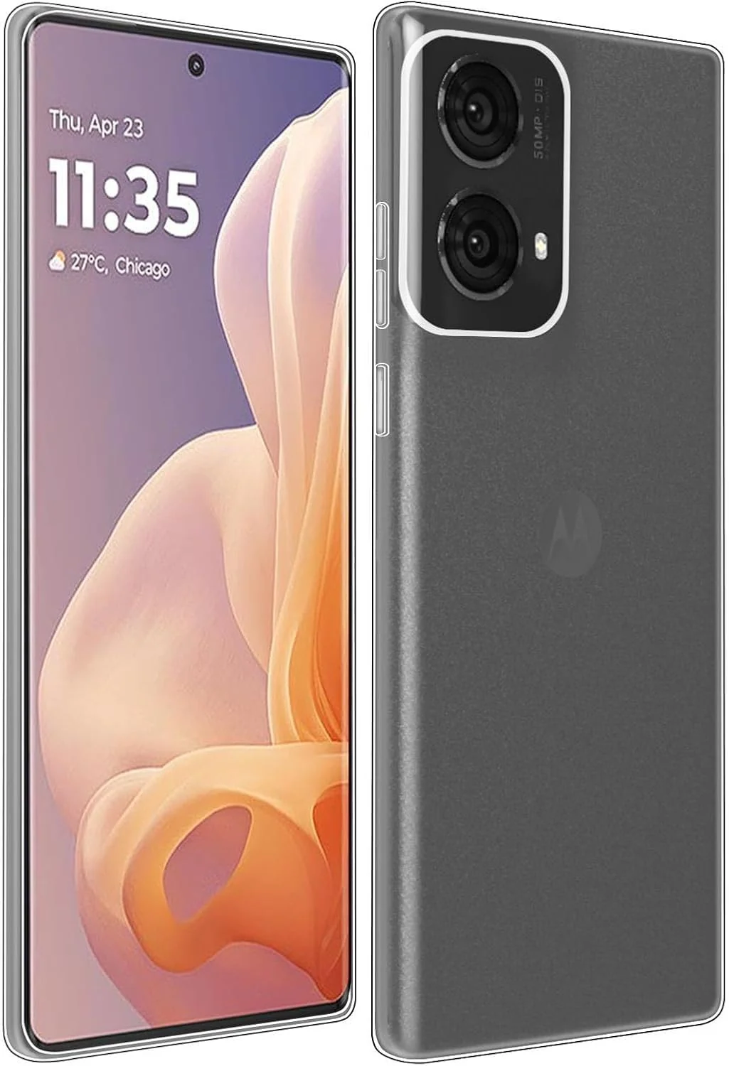 DL3 Mobilak Case Compatible with Motorola Moto G85 5G / Motorola Edge 50 Fusion, Case Crystal Soft TPU Gel Case Flexible Silicone Anti-Scratch Camera Protection TPU Cover - Clear