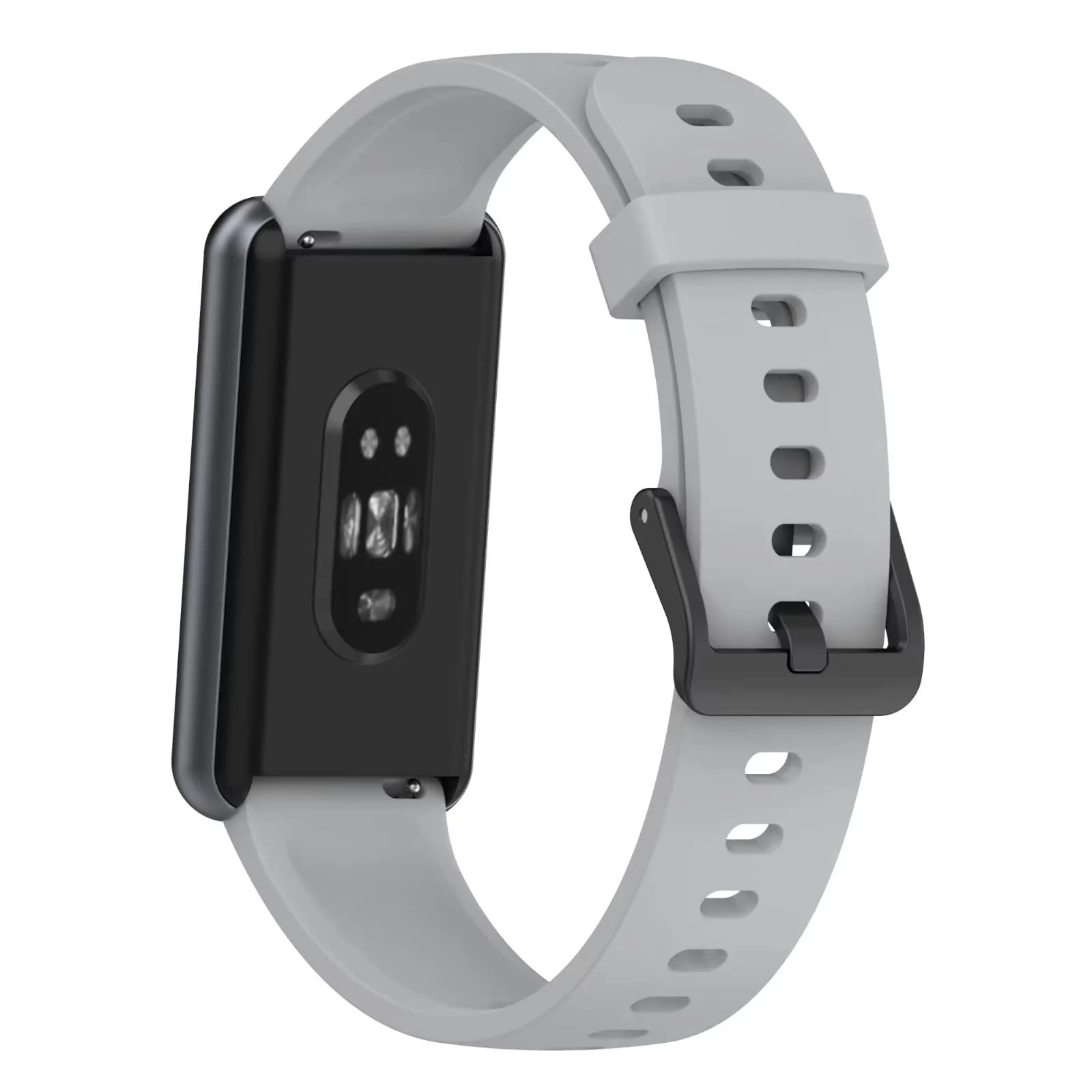 DL3 Mobilak Silicone Strap for realme Band 2, [Breathable] Soft Silicone Replacement Strap for Men and Women, Pin Buckle Design, for realme Band2 - Grey