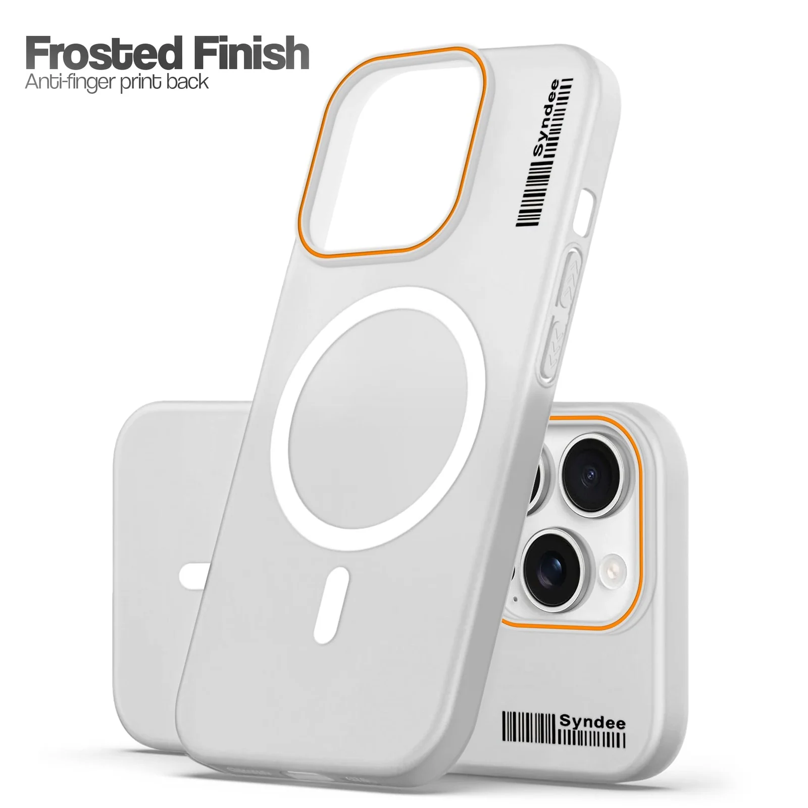 DL3 Mobilak Translucent Matte Case for iPhone 16 Pro Max 6.9-inch, Compatible with MagSafe accessories, Shock-absorbing protection, Integrated ring holder - Clear