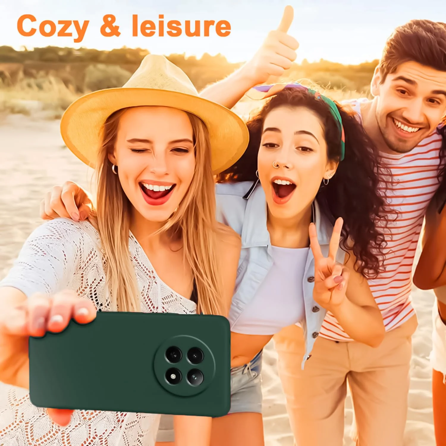 DL3 Mobilak Liquid Silicone Case for realme 13 5G / realme 12 5G / realme 12X 5G, Shock-absorbing protection, Scratch-resistant surface, Soft microfiber lining - Green