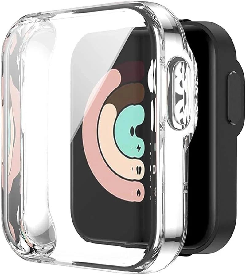 DL3 Mobilak Case Compatible with Mi watch 2 lite/Redmi watch 2 Lite Case All-Around Screen Protector Watch Soft TPU Shockproof Cover Slim Guard Thin Bumper Shell Protector - Silver