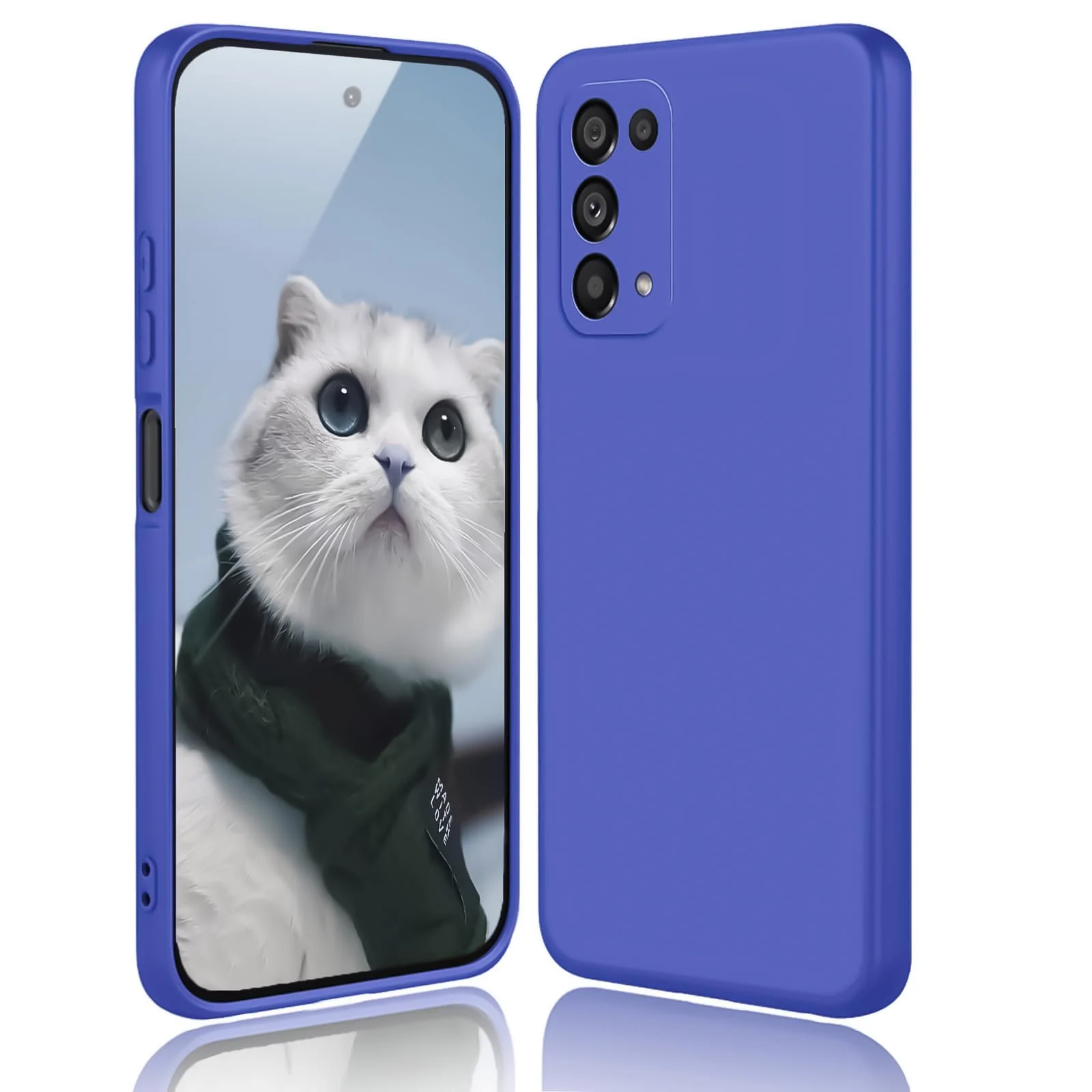 DL3 Mobilak Liquid Silicone Protective Case with Soft Microfiber Lining with Full Camera Protection for realme 7 Pro - Light Blue