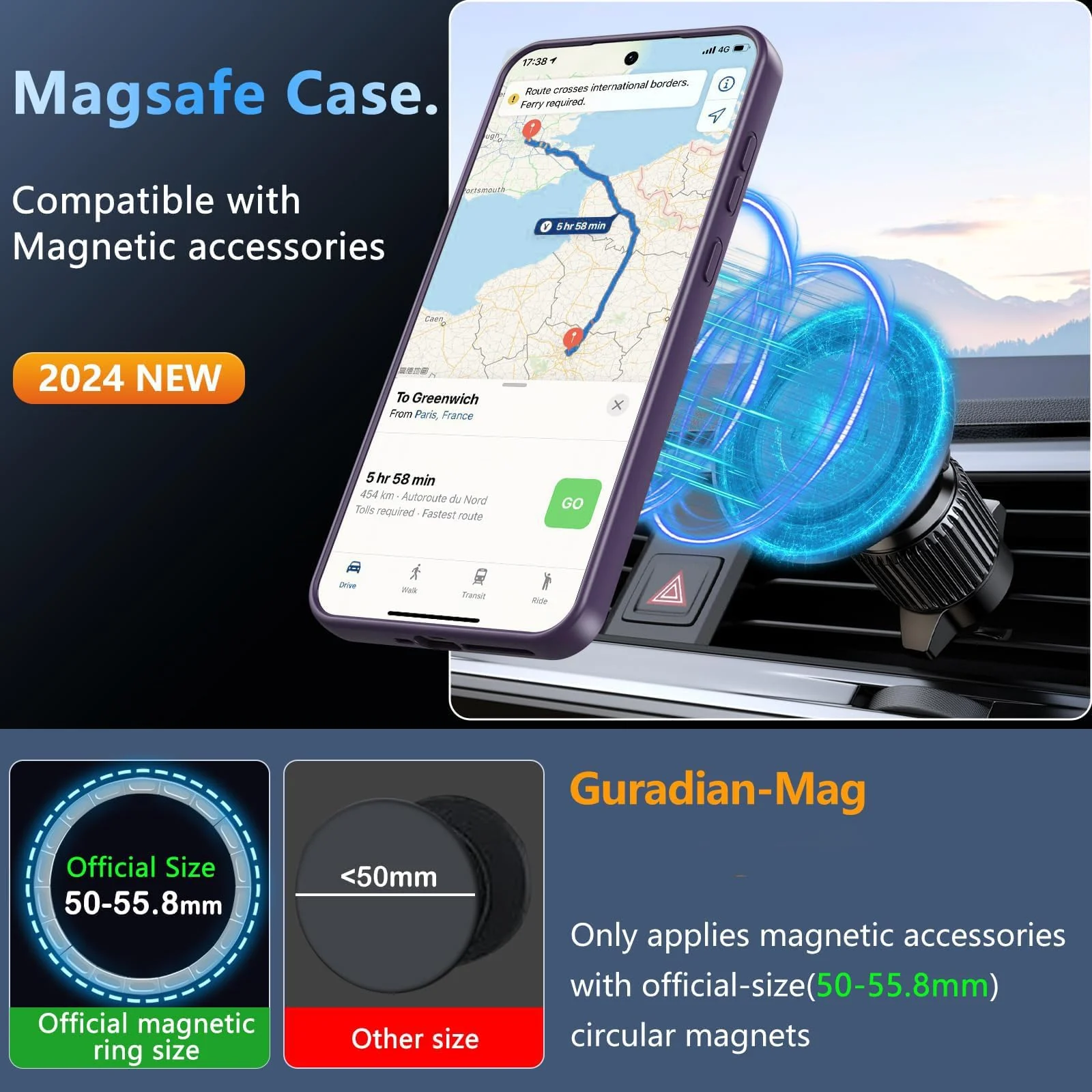 DL3 Mobilak Clear MagSafe-Compatible TPU Case for Samsung Galaxy S25 FE 5G - Purple