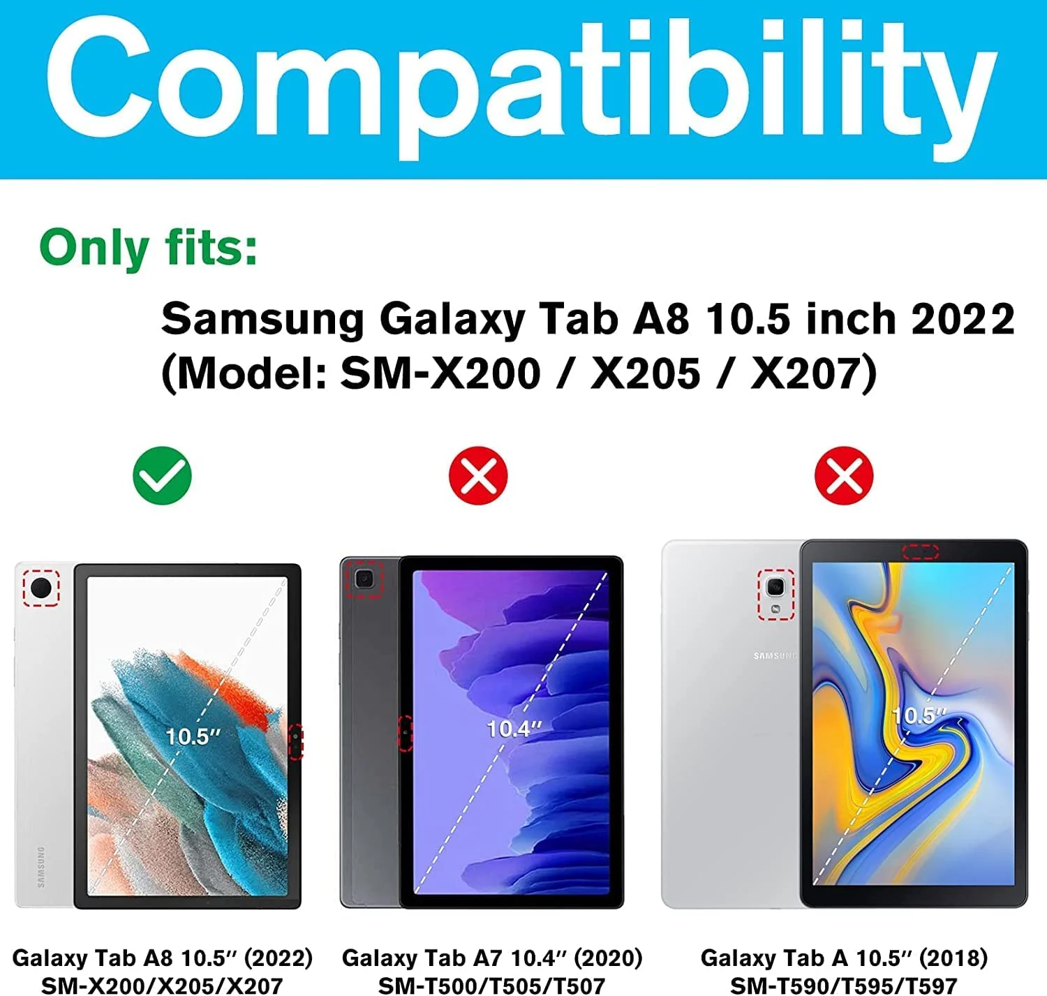 DL3 Mobilak Case For Samsung Galaxy Tab A8 10.5 Inch 2021(-X200/-X205/-X207), Hybrid Rugged Armor Heavy Duty 2 in 1 TPU + PC Combo Dual Layer Shockproof Case with Kickstand - White