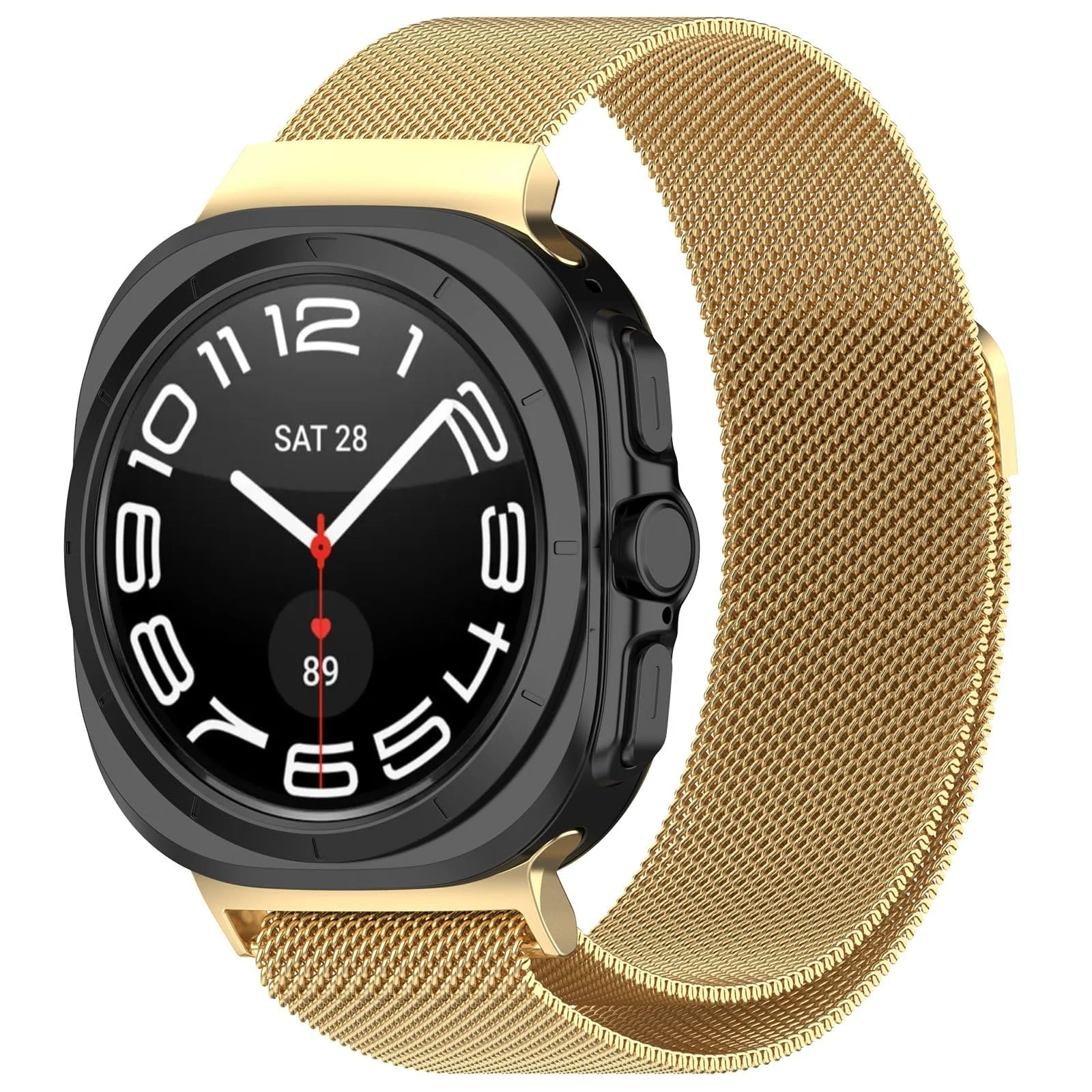 Samsung Galaxy Watch Ultra 47MM / Stainless Steel Mesh Loop — DL3 Mobilak Metal Band Compatible with Samsung Galaxy Watch 7 Ultra Bands 47mm, Stainless Steel Mesh Loop Magnetic Clasp Wristbands Replacement Accessory Women Men for Samsung Watch Ultra Band 47 mm