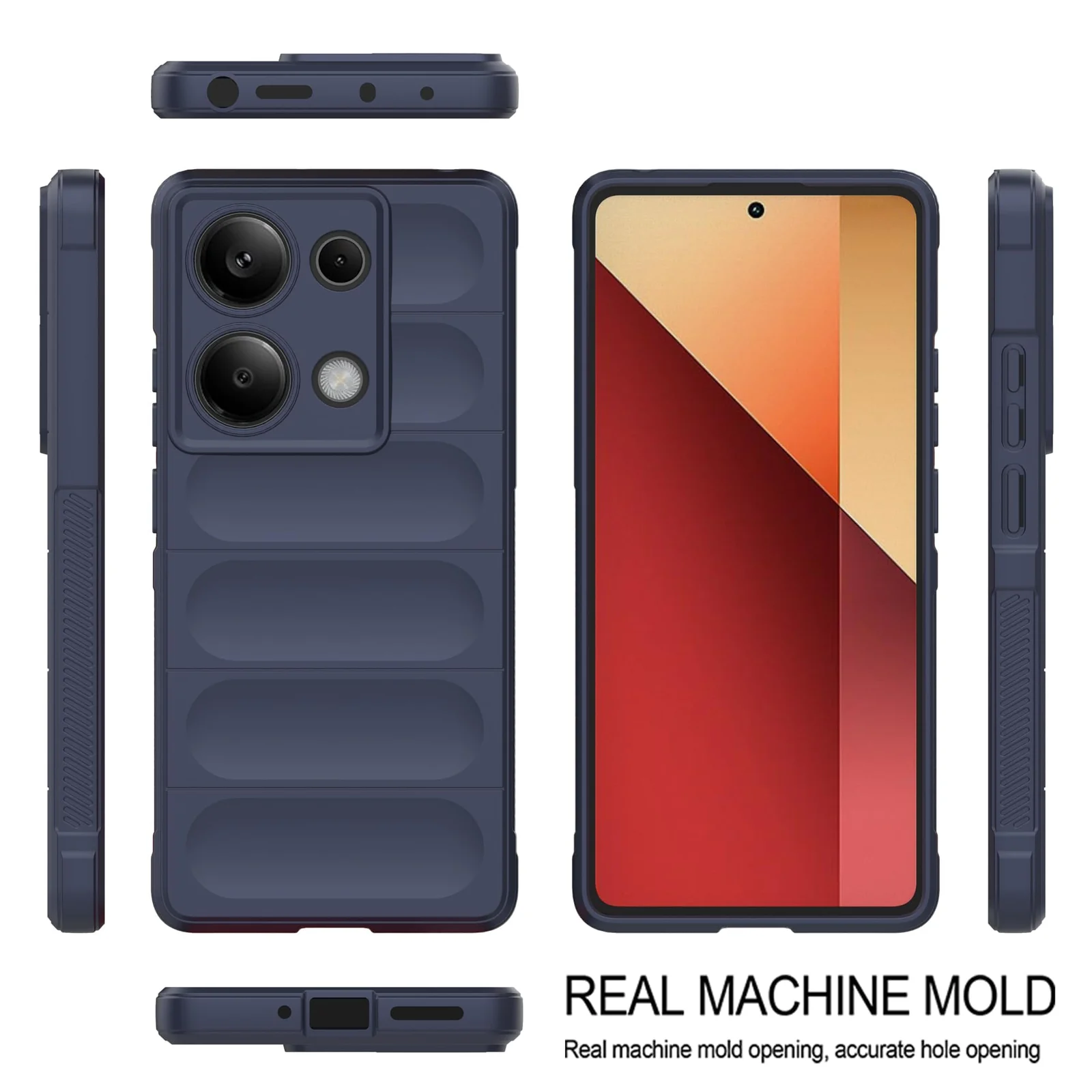DL3 Mobilak Soft Silicone Protective Case for Xiaomi Redmi Note 13 Pro 4G / Poco M6 Pro 4G with Camera Protection and Shockproof Design - Blue