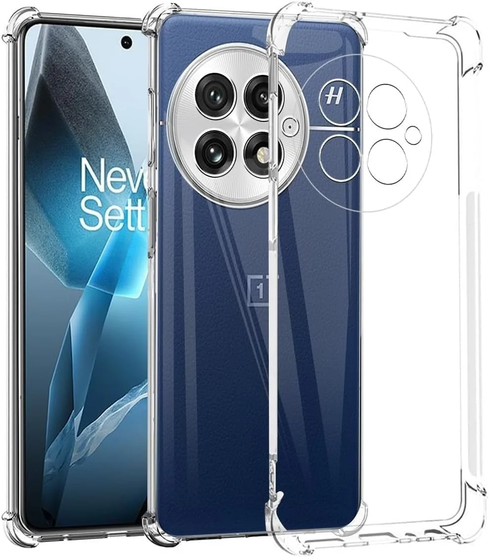 DL3 Mobilak Case Compatible with OnePlus 13 5G, Cover Silicone TPU Gorilla Anti-shock Protector Camera Shockproof Corners - Clear
