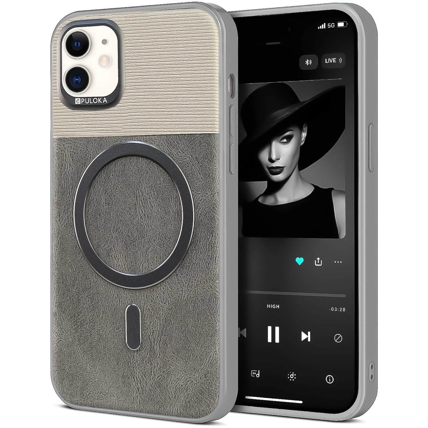 DL3 Mobilak Leather Wallet Case with Card Slot for iPhone 11 (6.1-Inch) with Camera Protection and MagSafe Compatibility